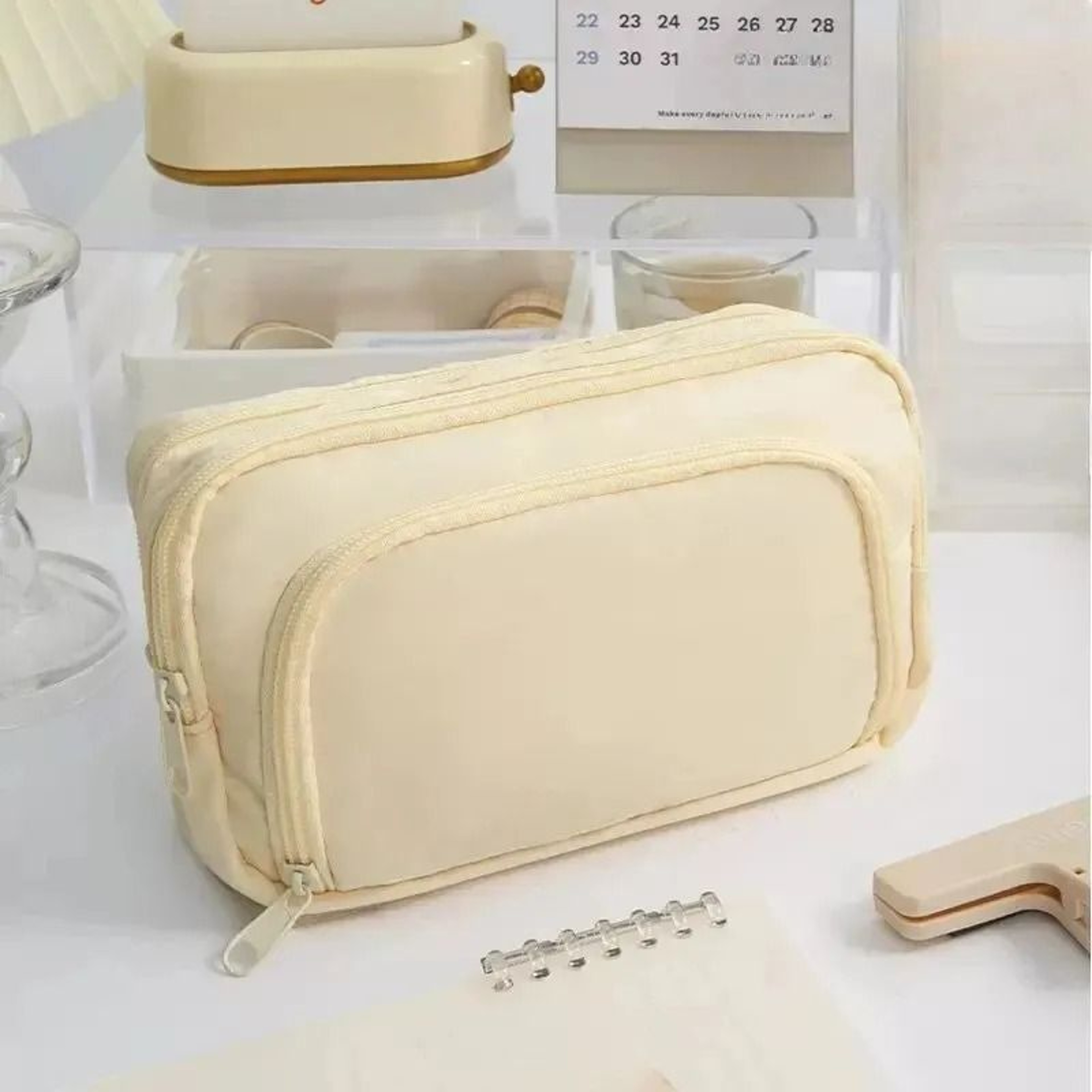 Kawaii Pencil Case Large Capacity Pen Bag Multilayer Korean Style School Stationery Organizer 3