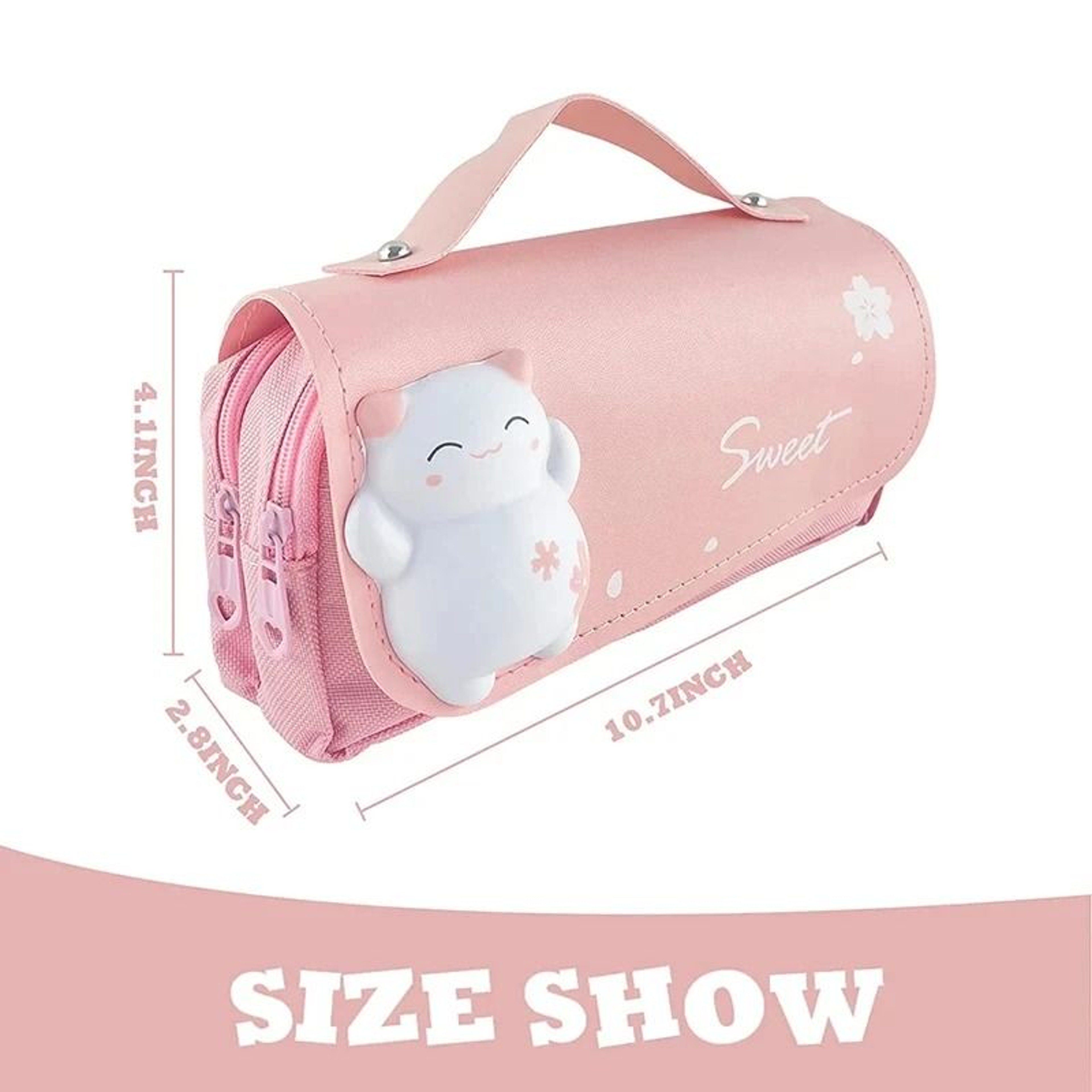 3D Kawaii Pencil Case Astronaut Three Layer Pencil Pouch Cute School Stationery Organizer 4