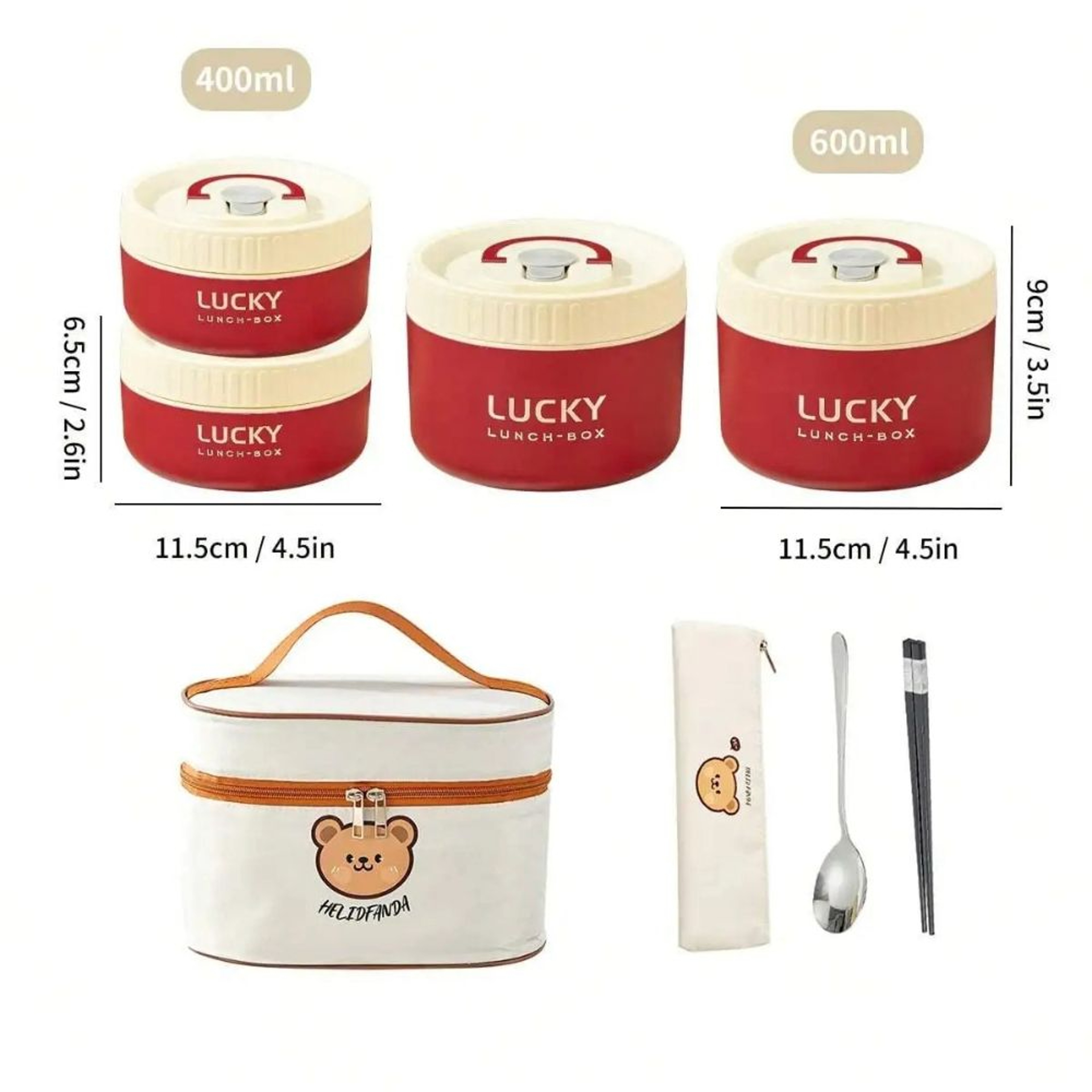 Insulated Stainless Steel Thermal Bento Box Leak Proof Portable Lunch Container 15