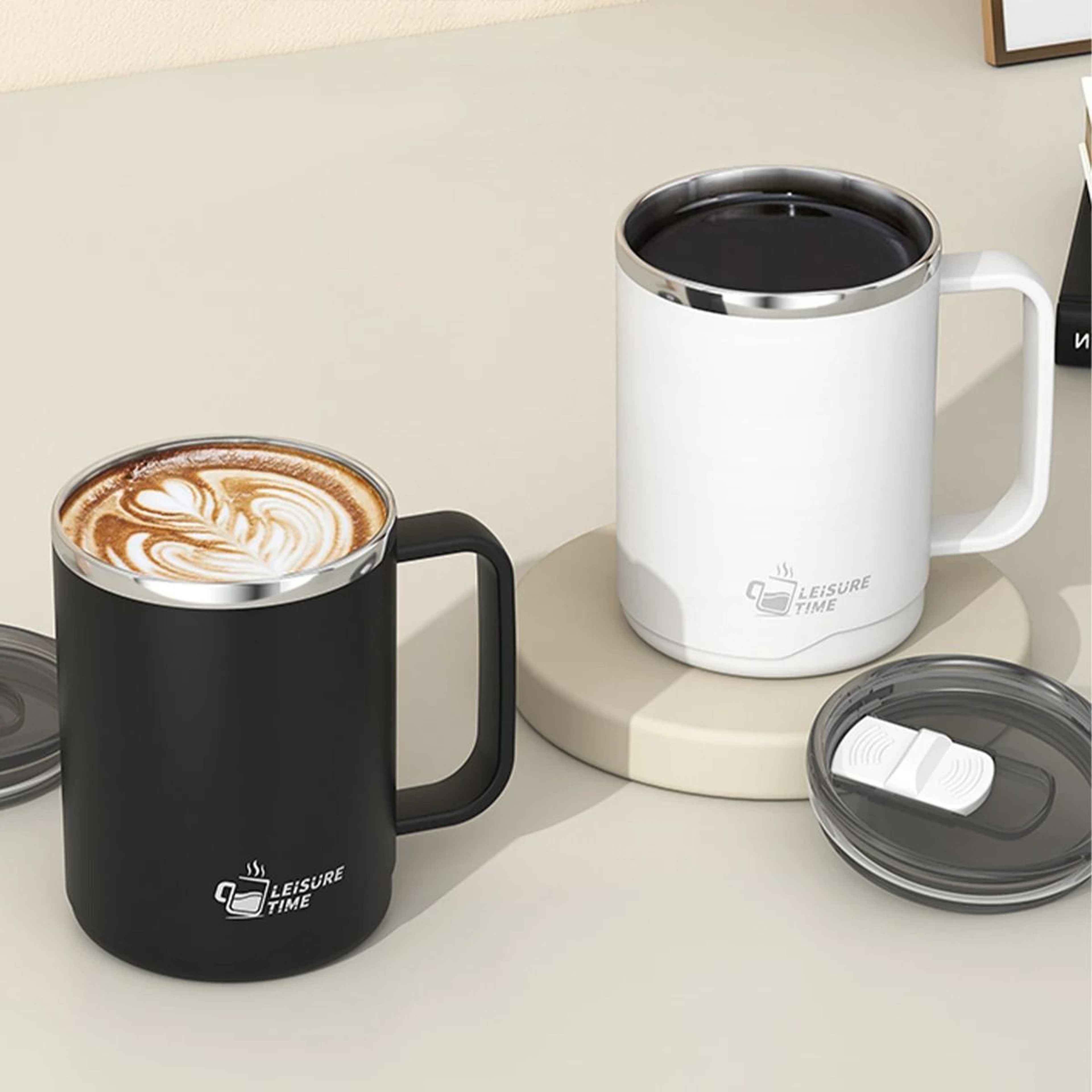 Insulated Stainless Steel Coffee Mug Double Wall Large Capacity Travel Cup 13