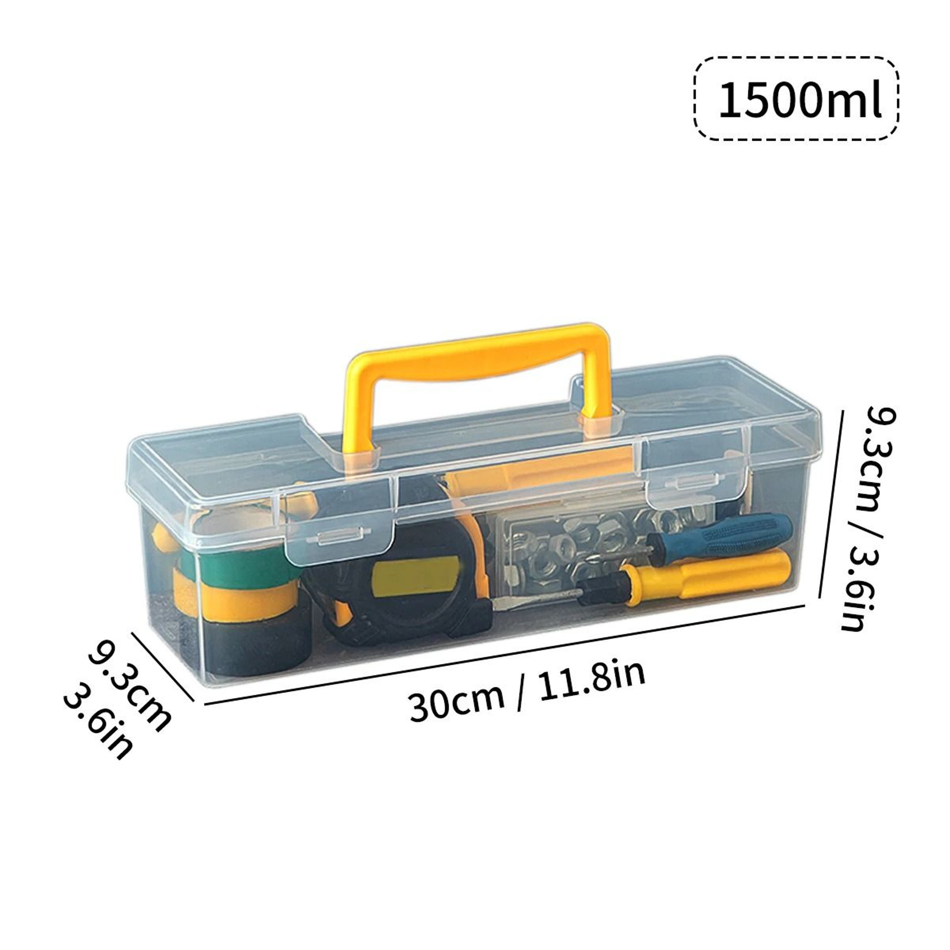 Large Capacity Plastic Tool Box Portable Tool Organizer With Handle 3
