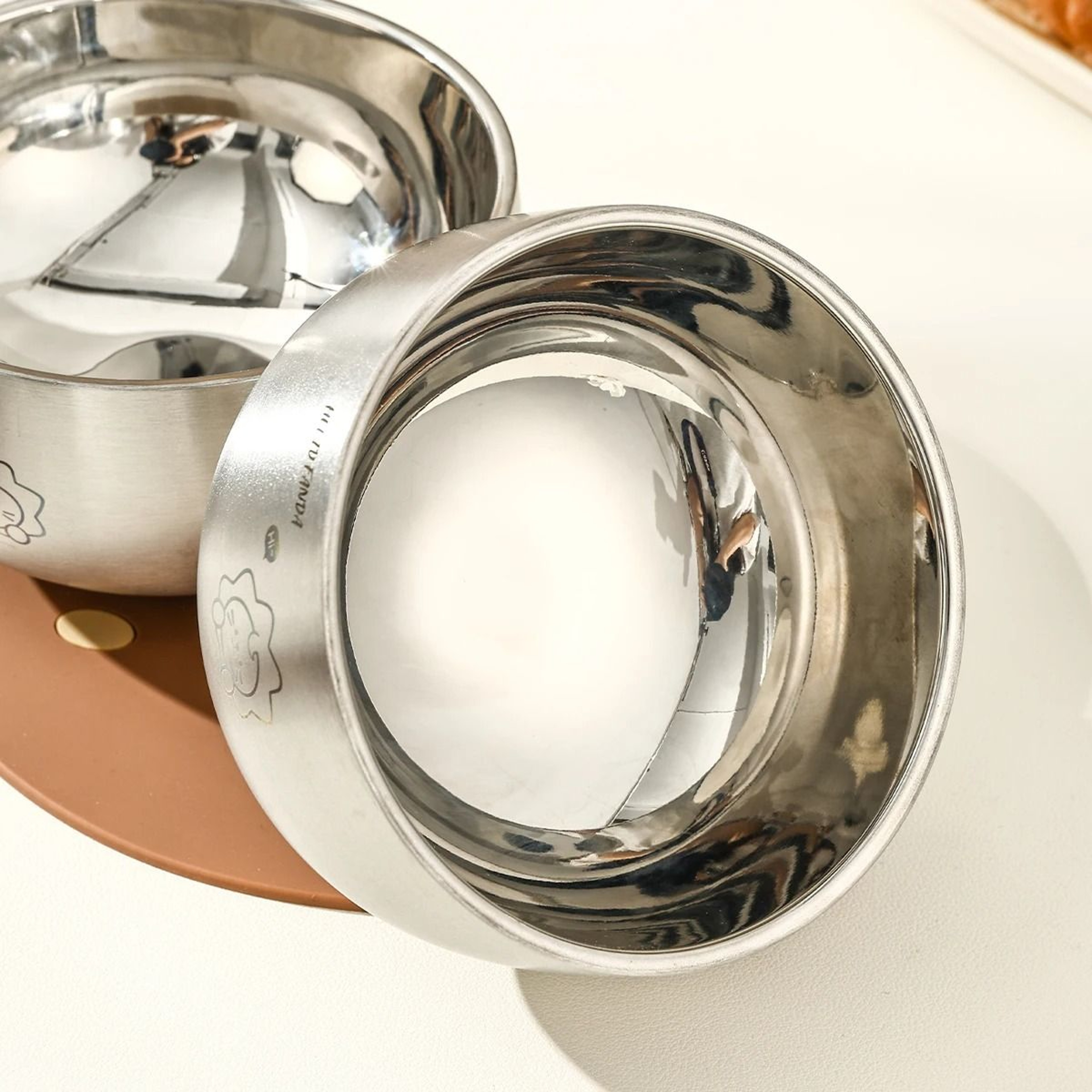 Cartoon Stainless Steel Kids Bowl Anti Scalding Ramen Rice Bowl 13