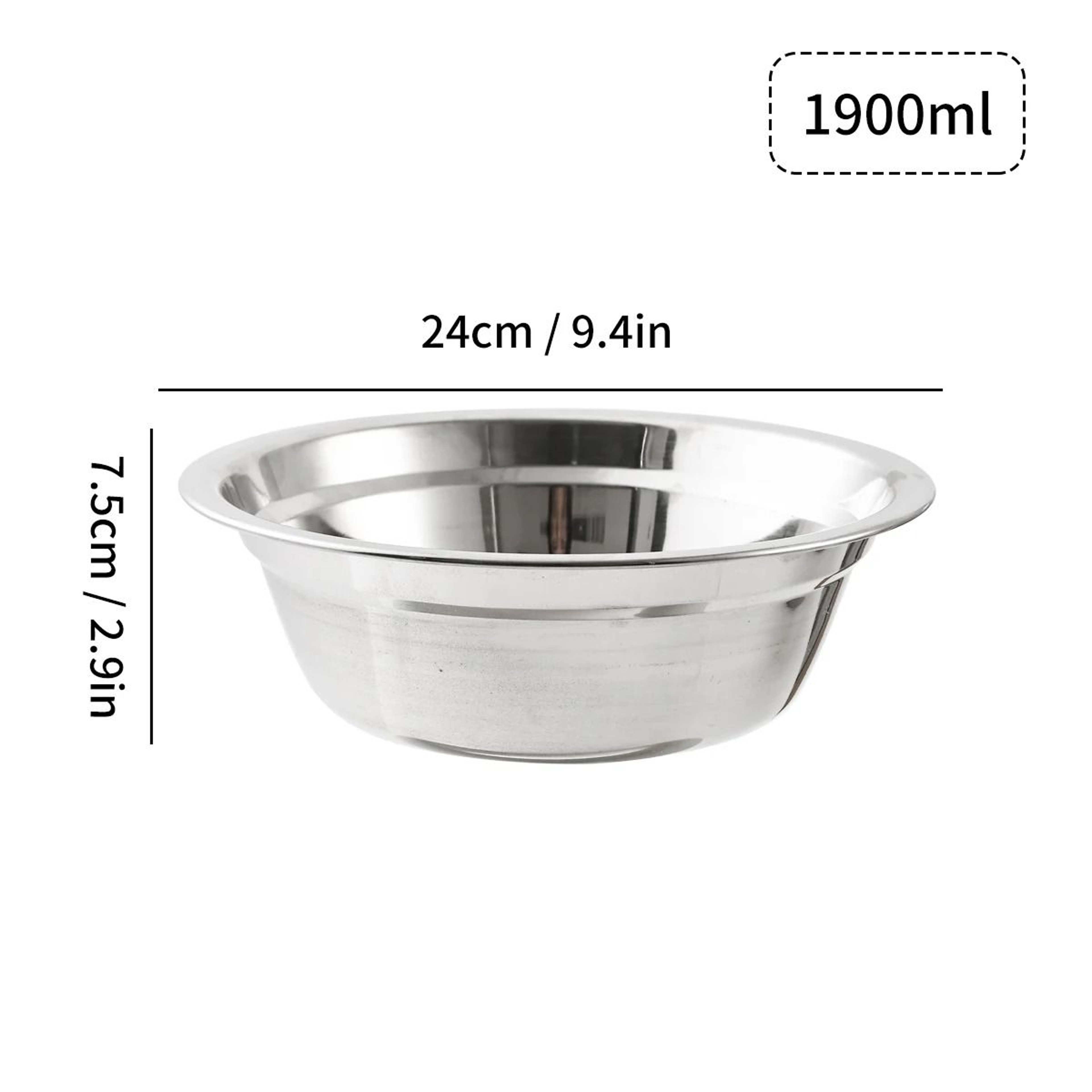 Large Capacity Stainless Steel Mixing Bowl Salad Kneading Bowl 6