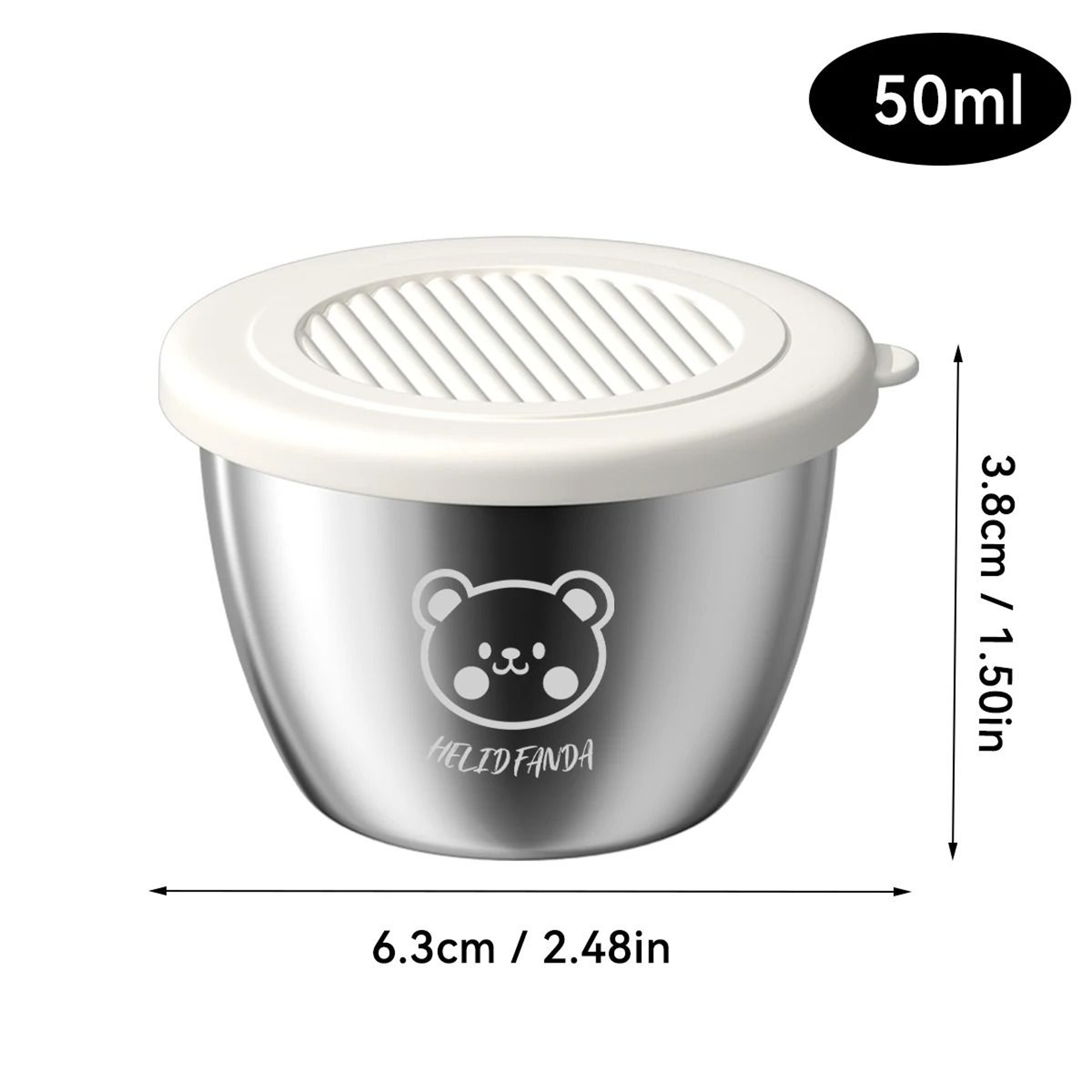 Stainless Steel Sauce Container With Lid Leak Proof Mini Dipping Dish 2