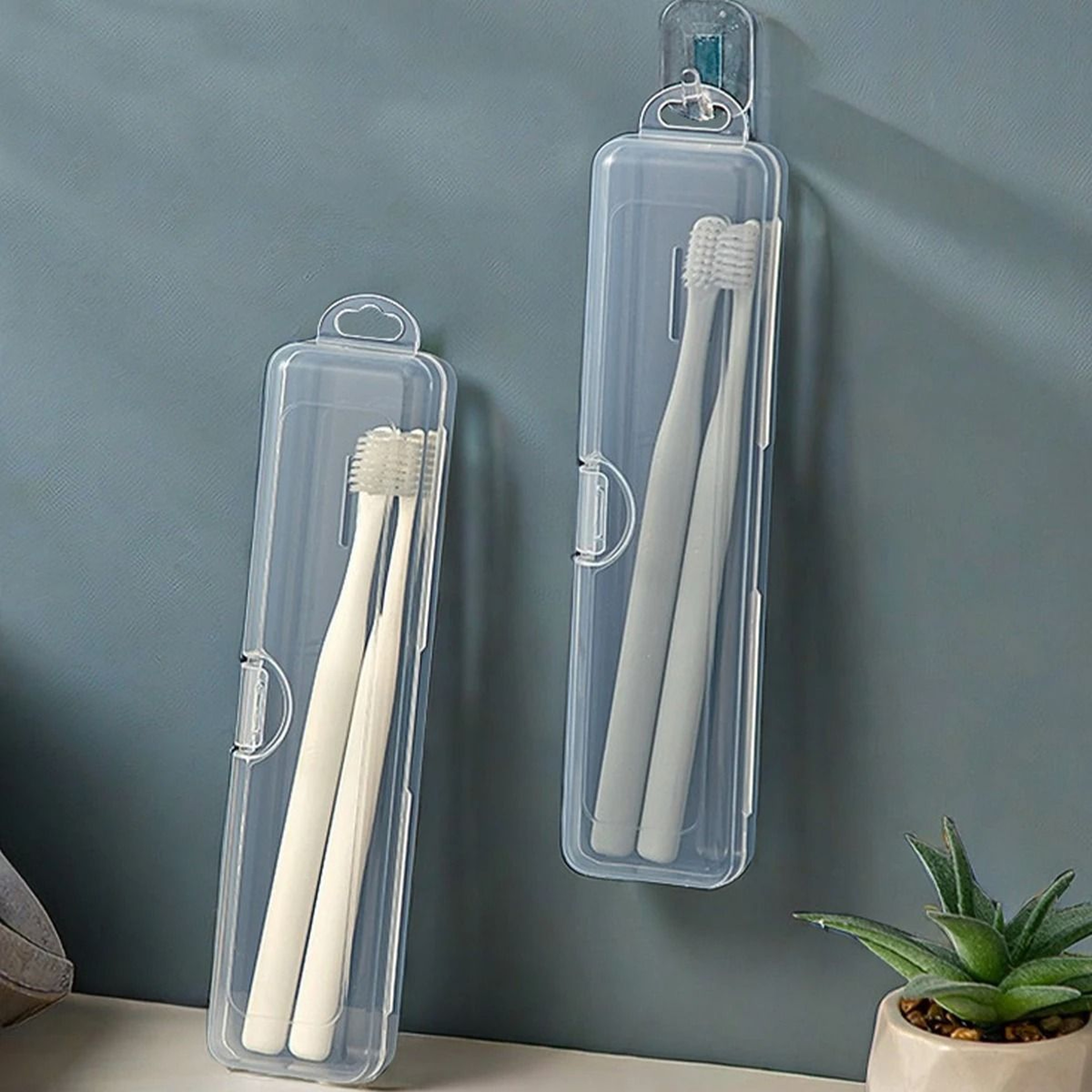 Transparent Toothbrush Case Portable Toothbrush Holder Storage Container 0