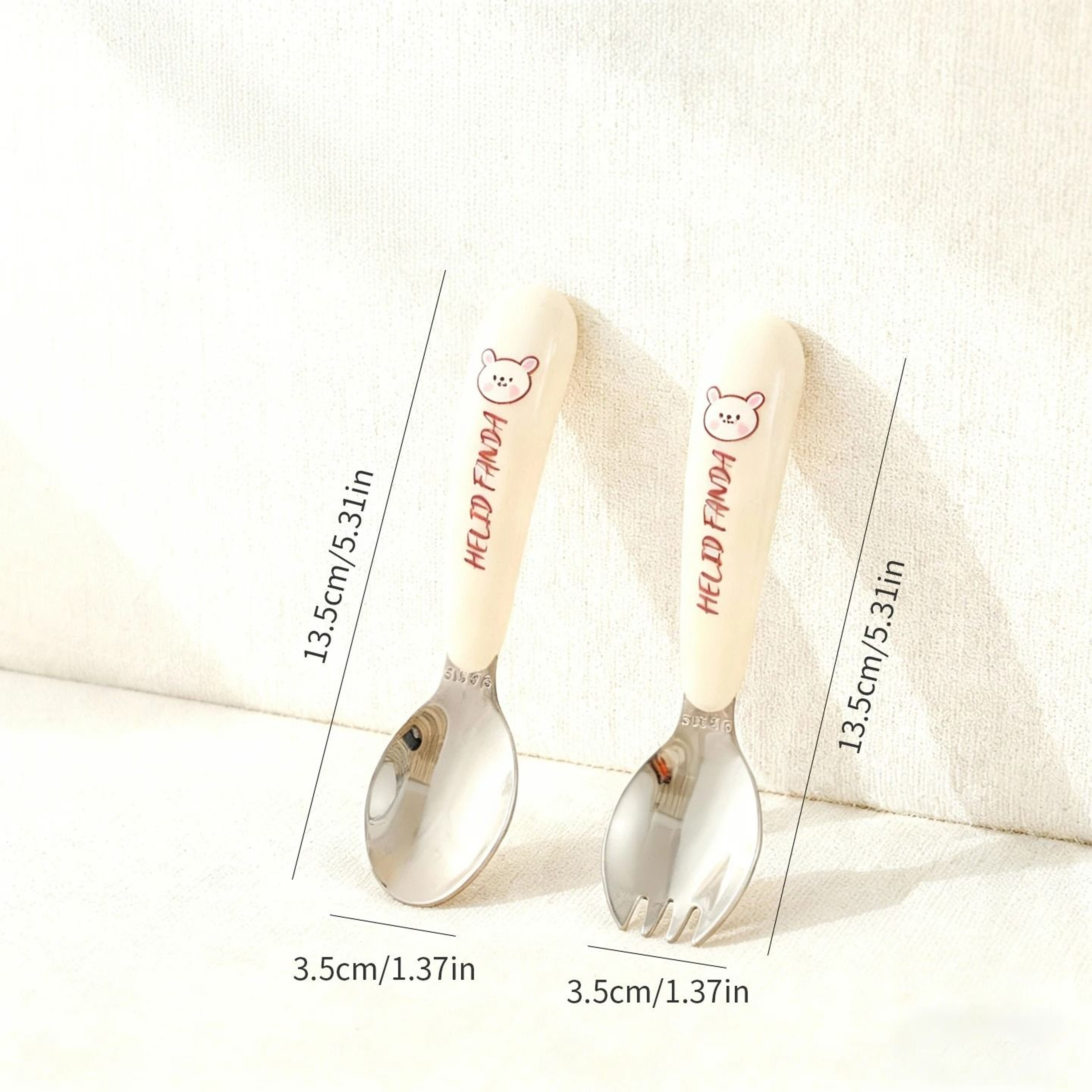 Kids Stainless Steel Cutlery Set Training Chopsticks Spoon And Fork 6