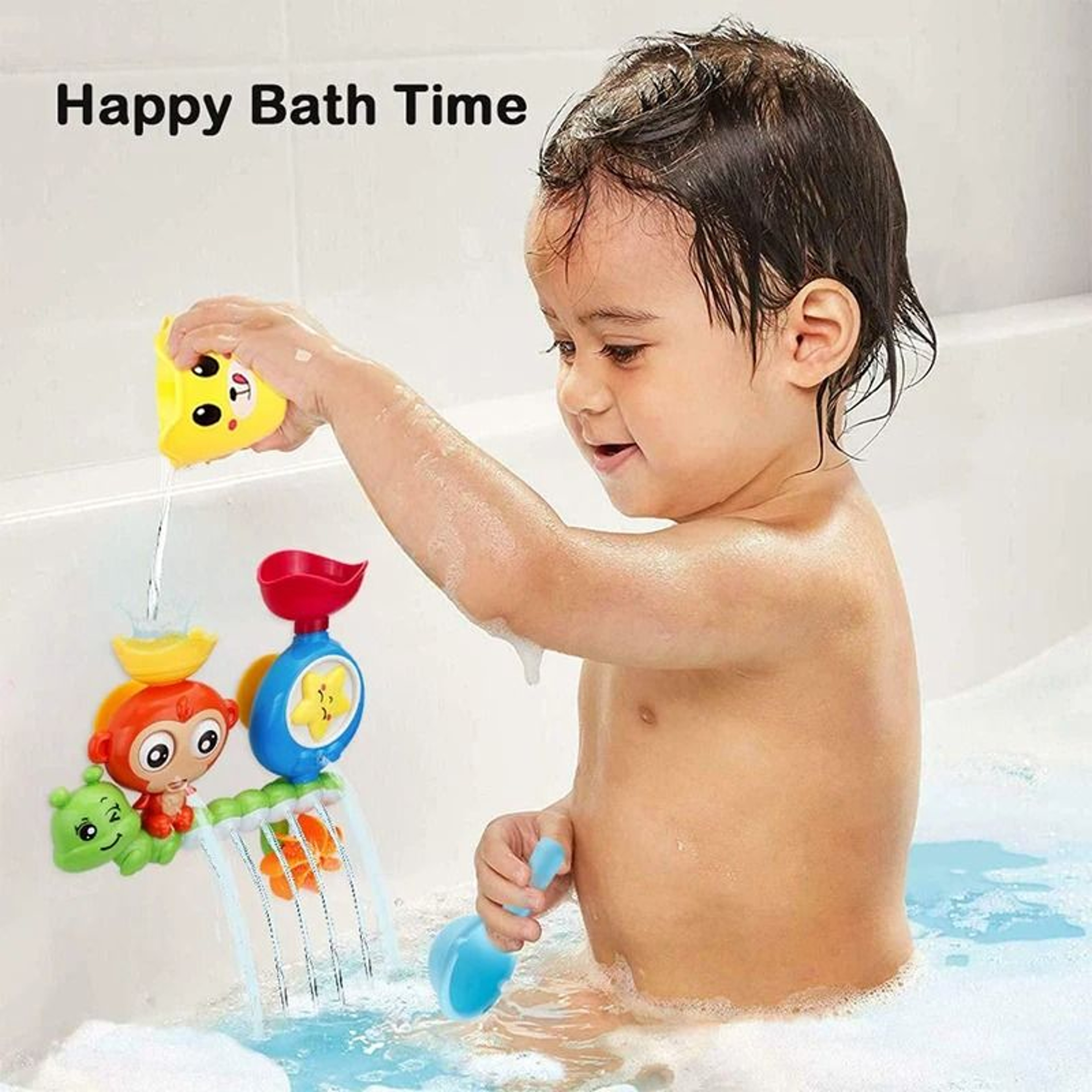 Baby Bath Wall Toy Suction Cup Water Track Shower Toy For Kids 4