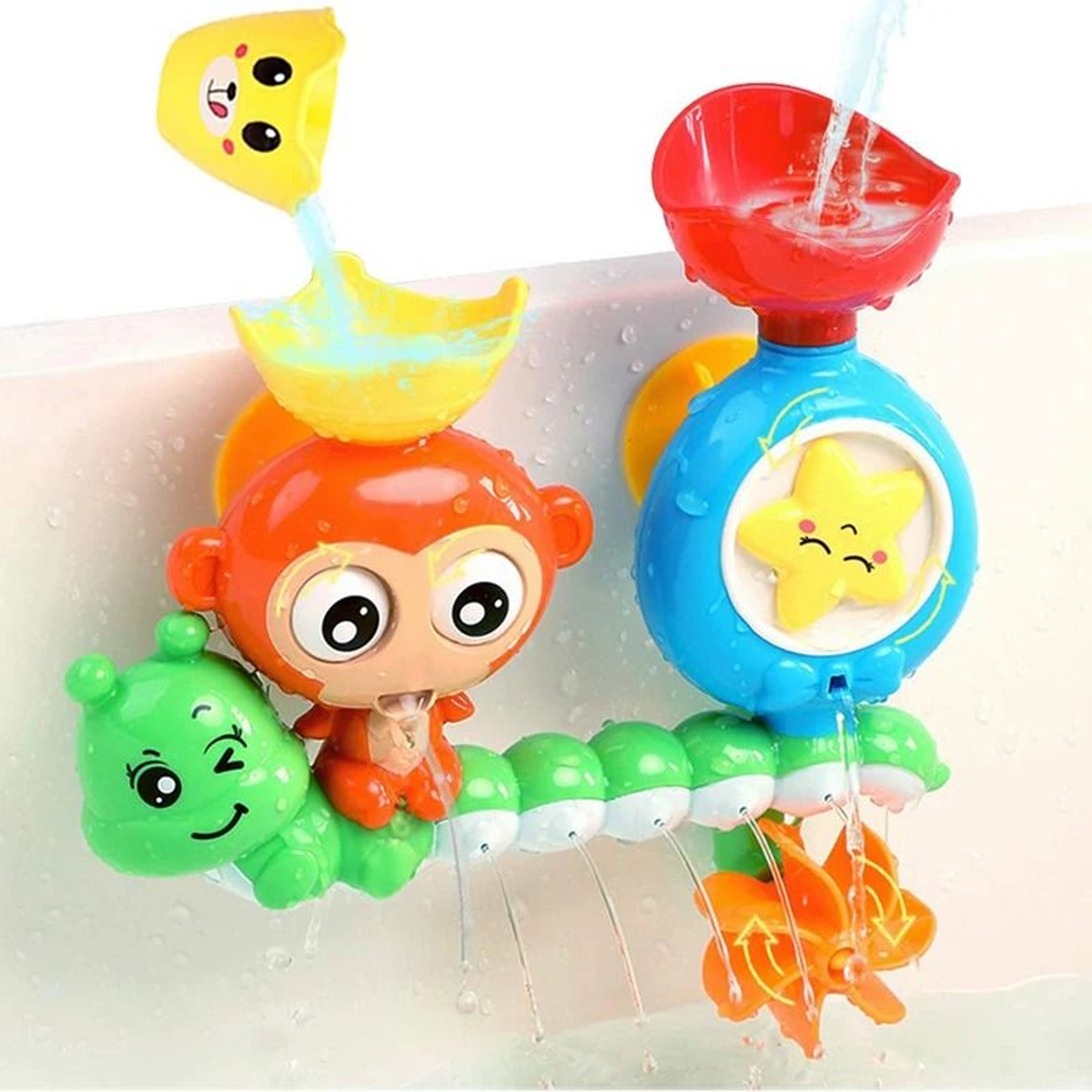 Baby Bath Wall Toy Suction Cup Water Track Shower Toy For Kids 6