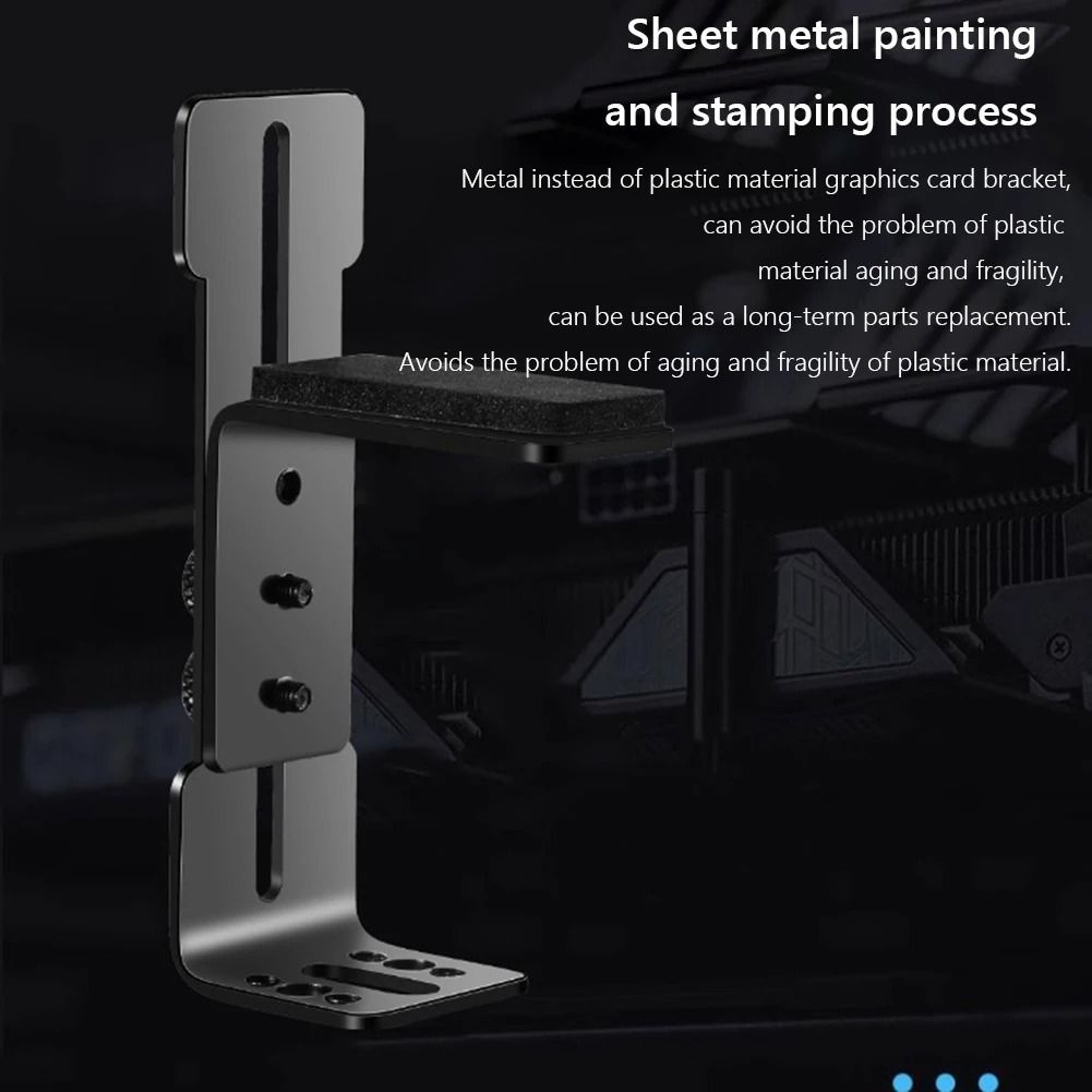 Stainless Steel GPU Support Bracket Graphics Card Holder Anti Sag Brace 4