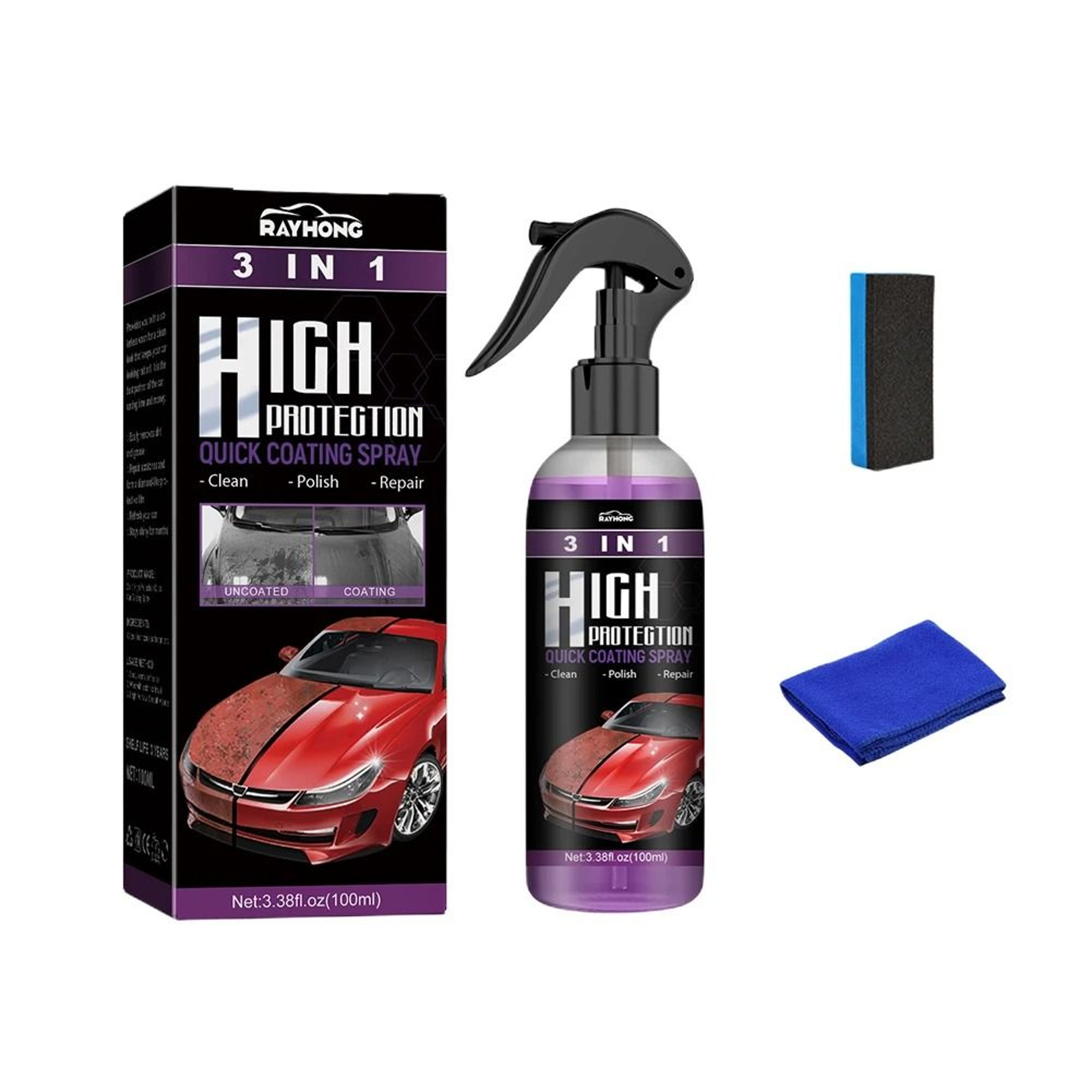 3 In 1 Ceramic Coating Spray Nano Ceramic Car Scratch Restorer 4