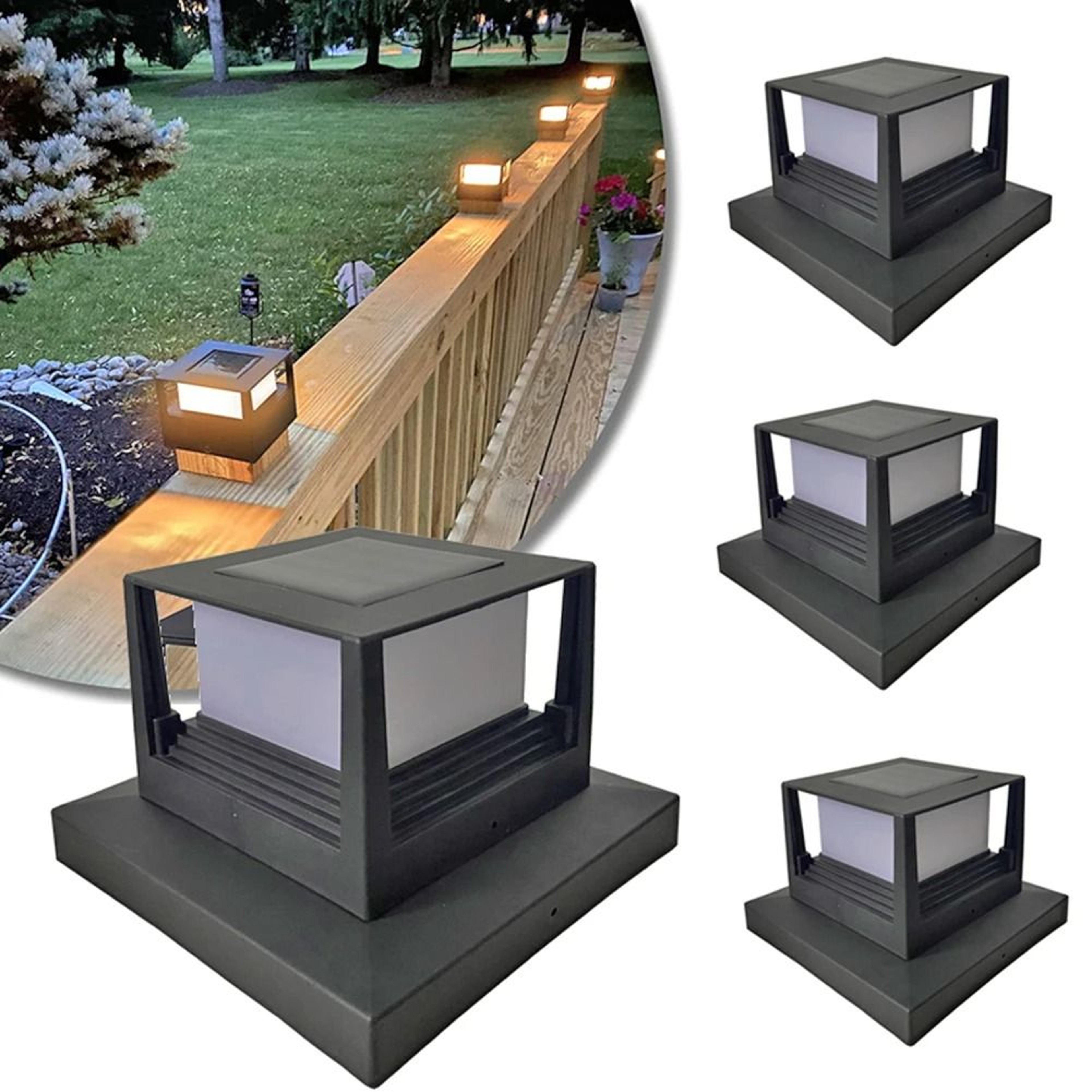 Solar Fence Light Waterproof Outdoor Solar Column Light For Garden And Gate 0