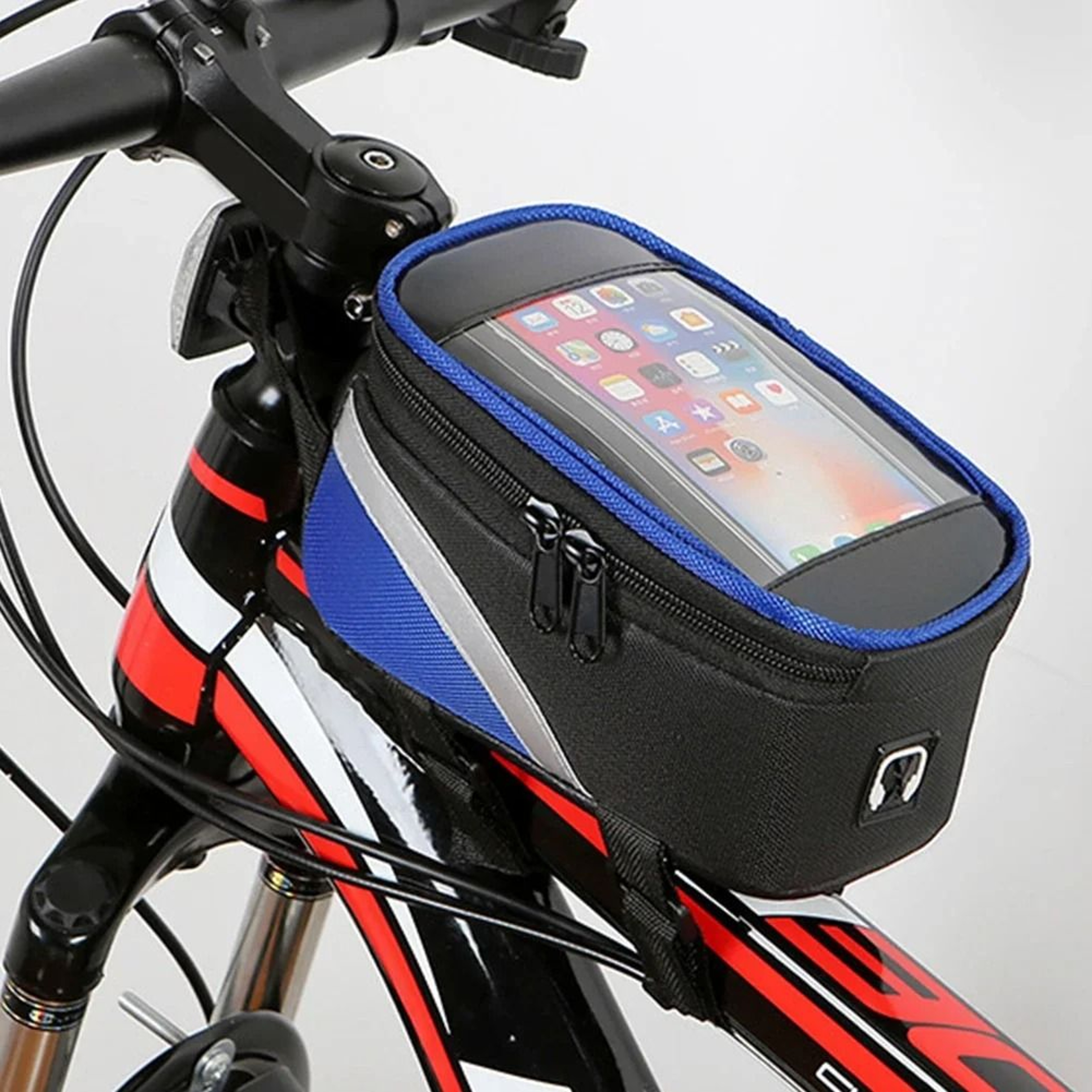 Waterproof Bike Frame Bag Touch Screen Bicycle Phone Holder Top Tube Bag 0