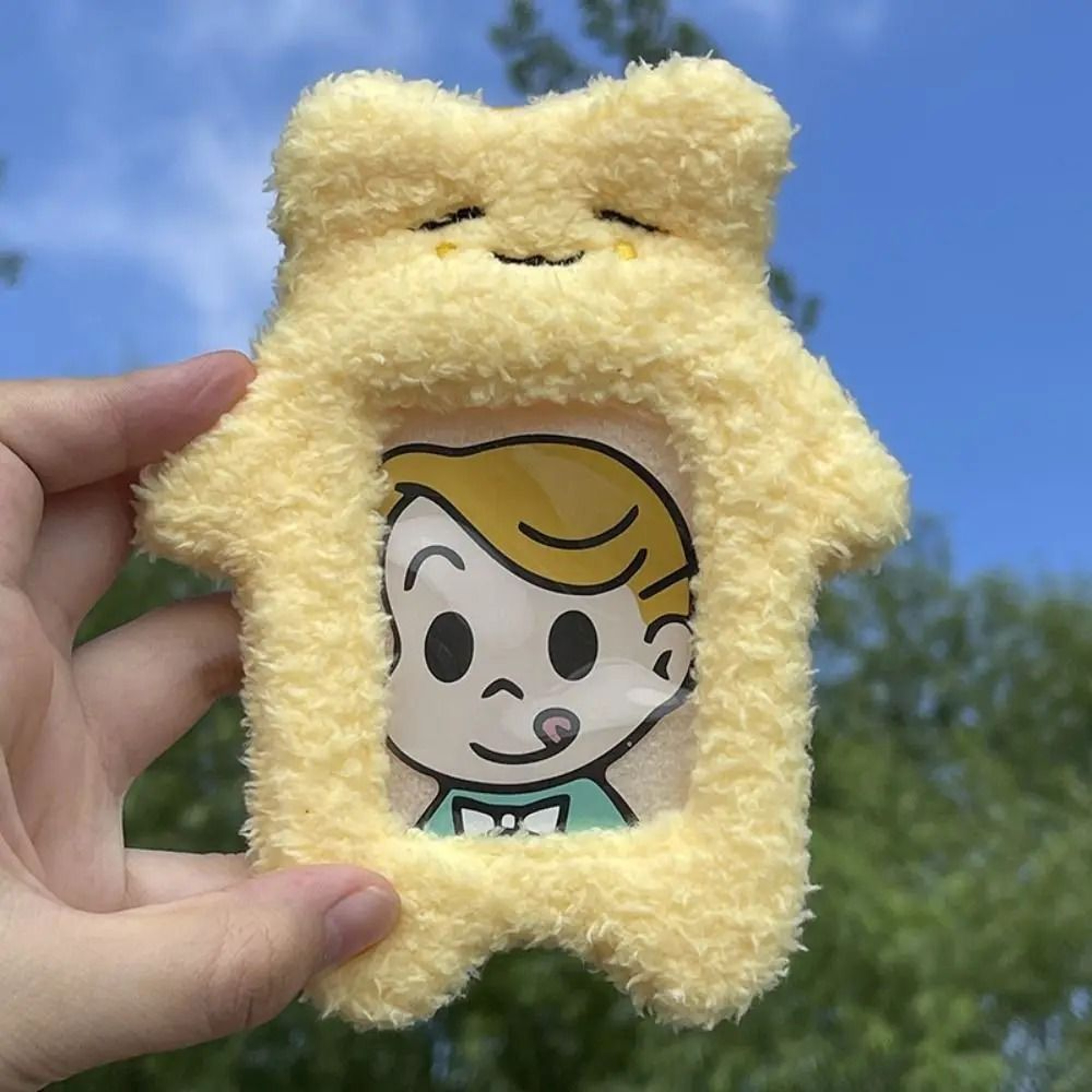 Cute Plush Photocard Holder Cartoon Keychain Photo Card Case 8