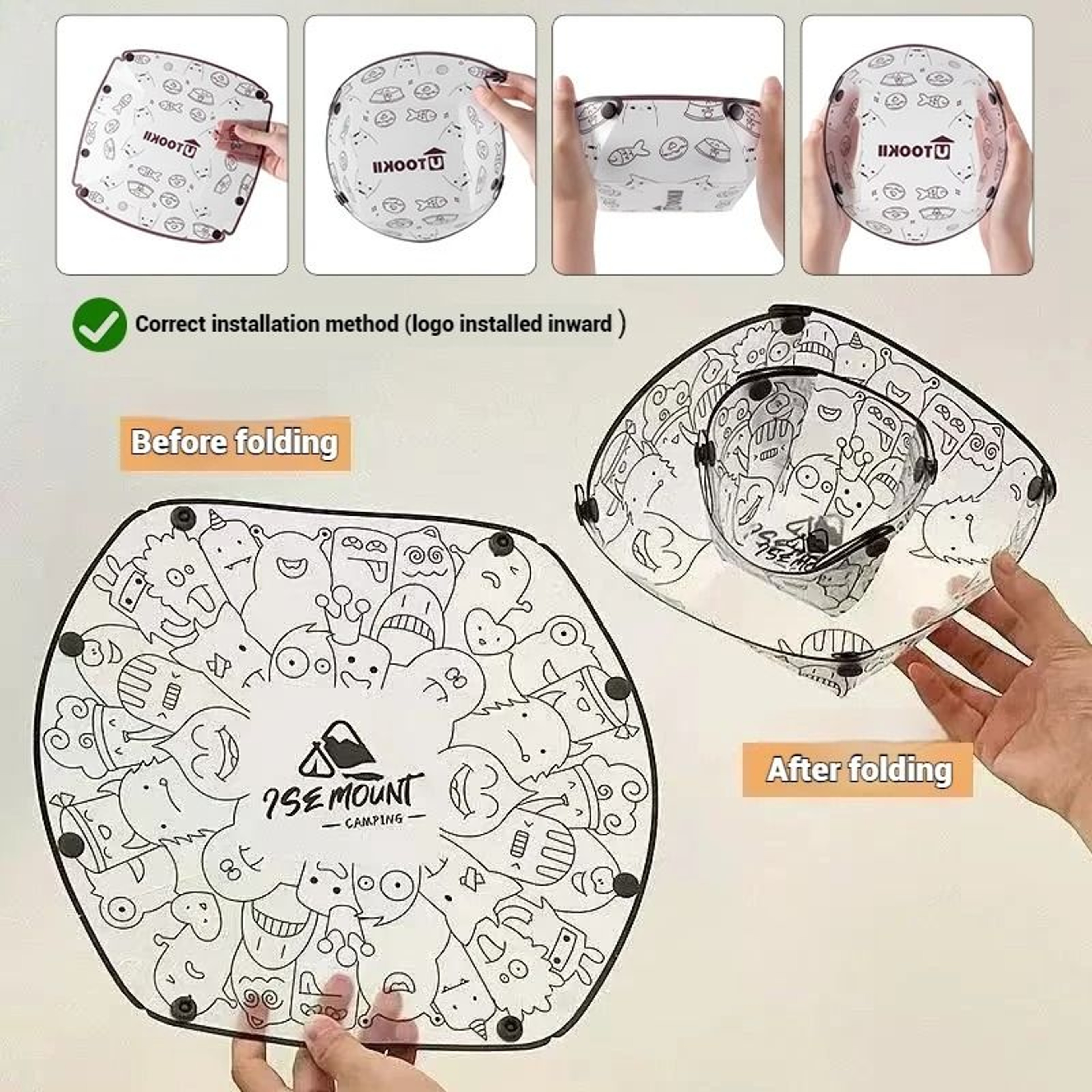Collapsible Camping Bowl Set Foldable Outdoor Tableware For Travel And Picnic 14