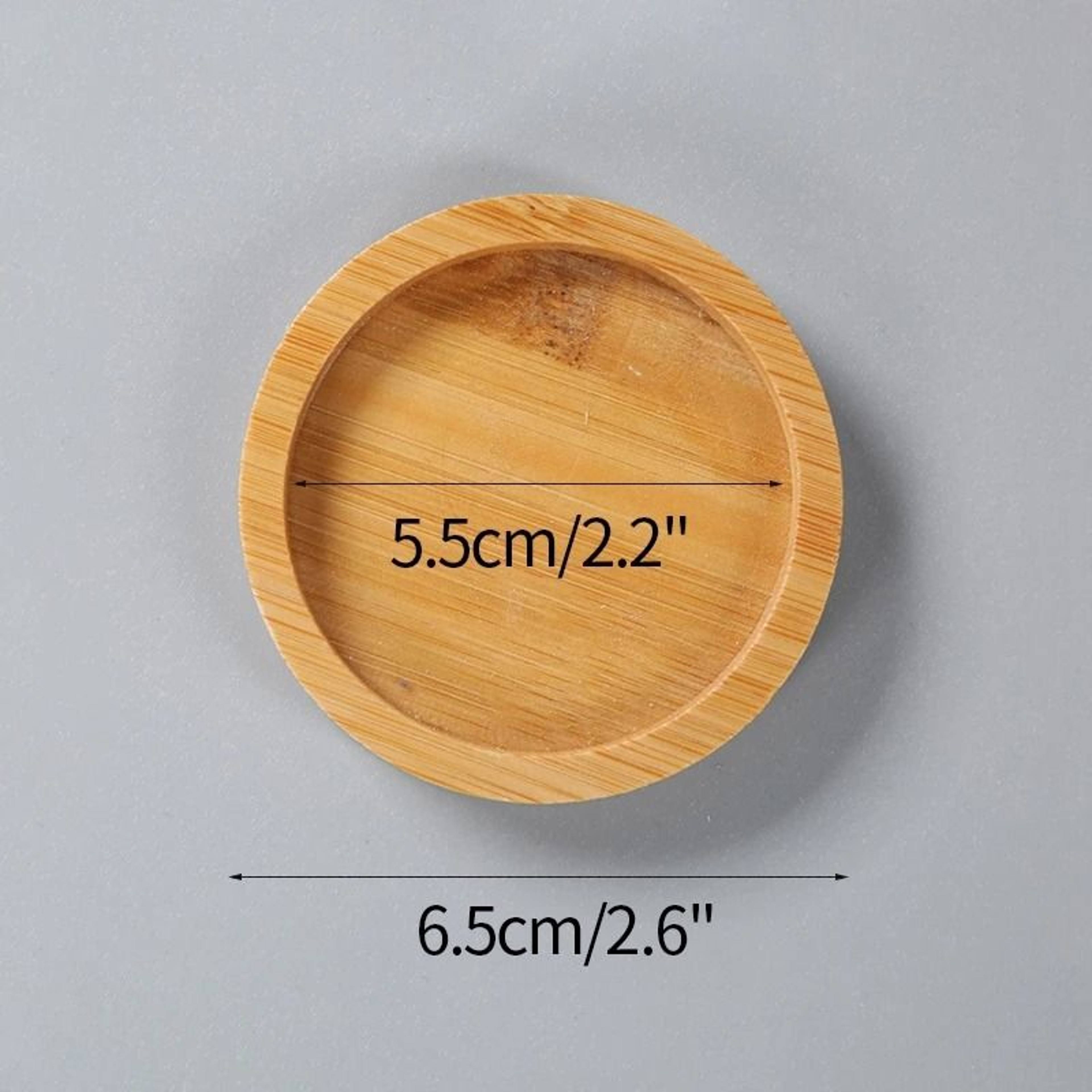 Mini Bamboo Tray Coaster Wood Saucer For Coffee Cups And Flower Pots 3