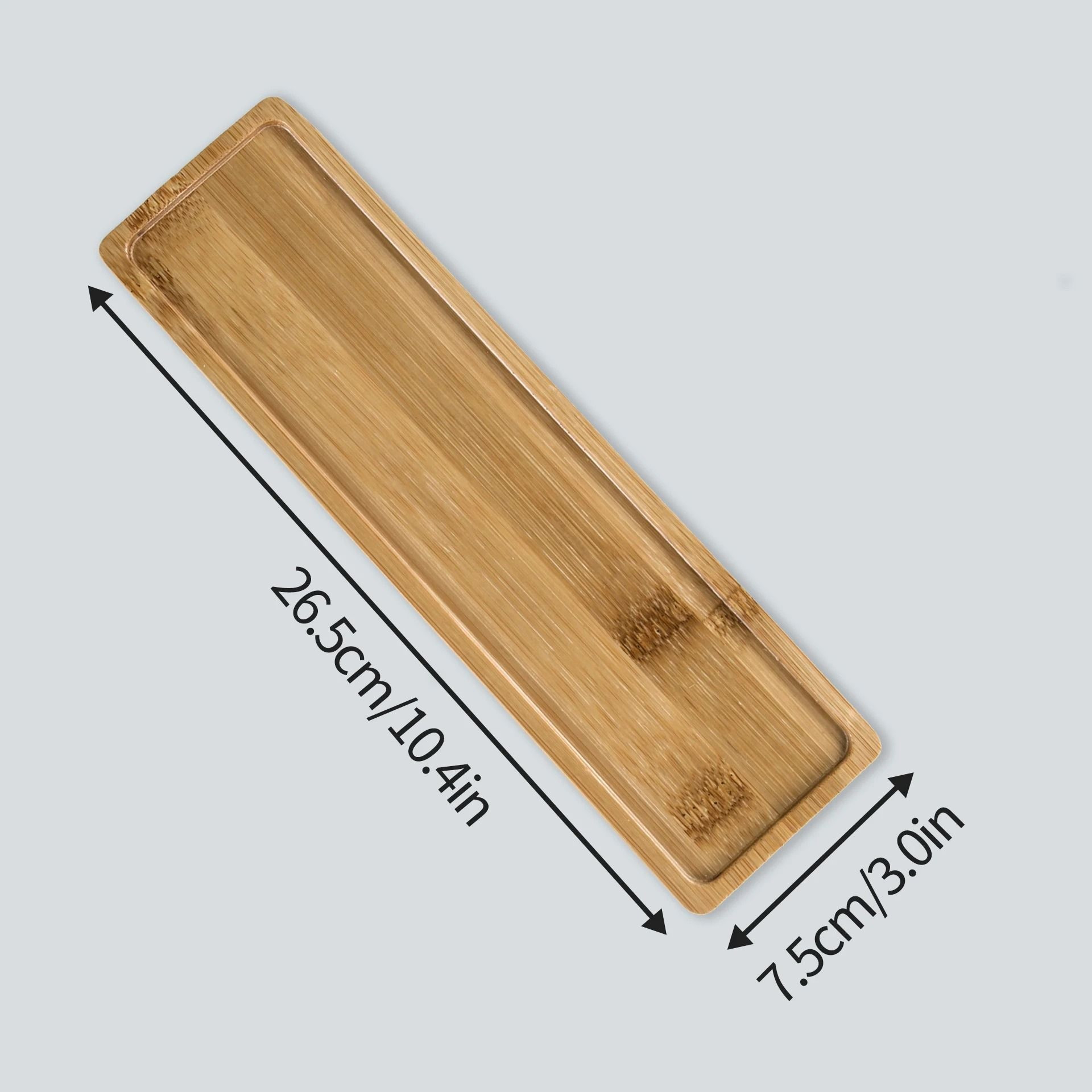 Mini Bamboo Tray Coaster Wood Saucer For Coffee Cups And Flower Pots 6