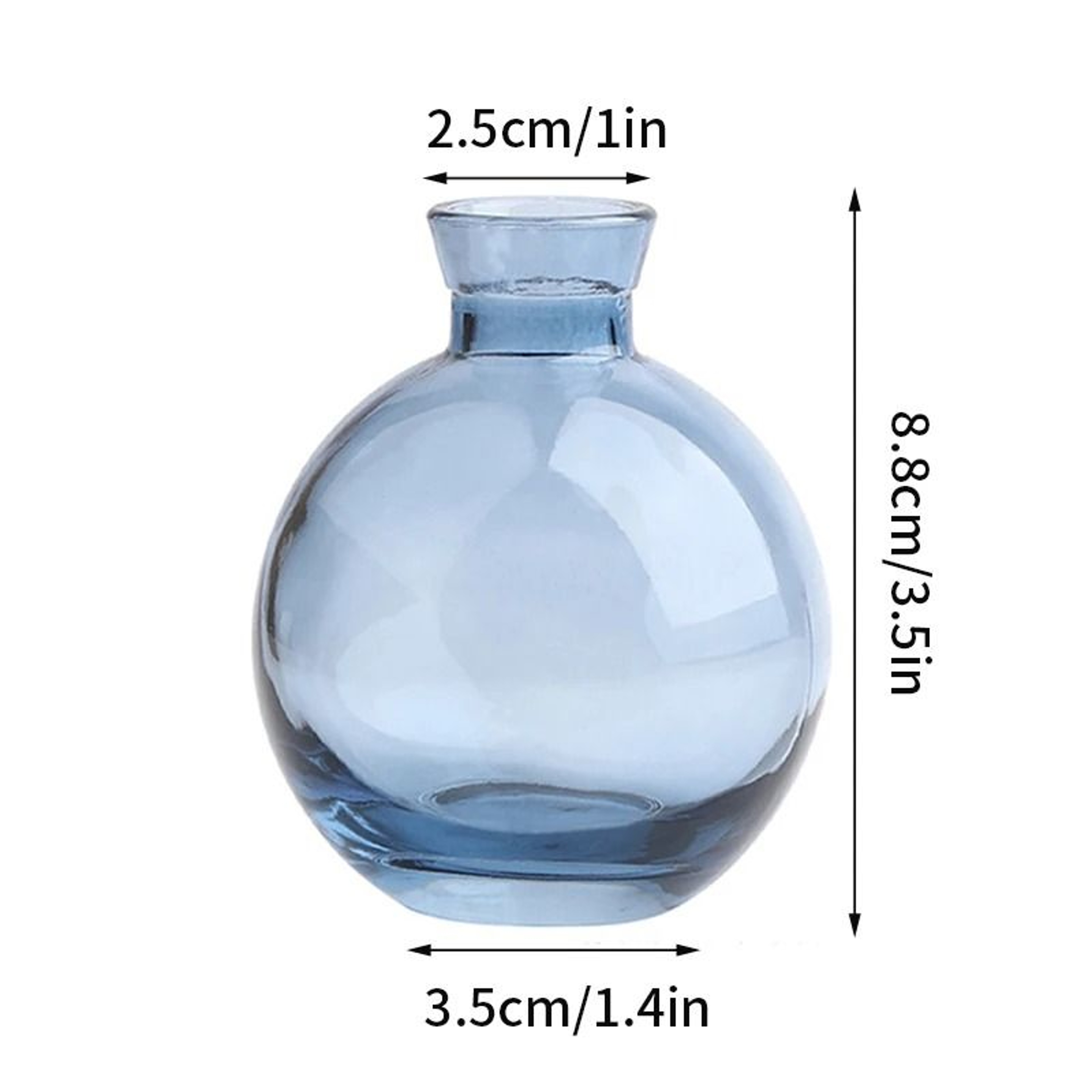 Vintage Mini Glass Vase Transparent Flower Vase For Home Decor 14