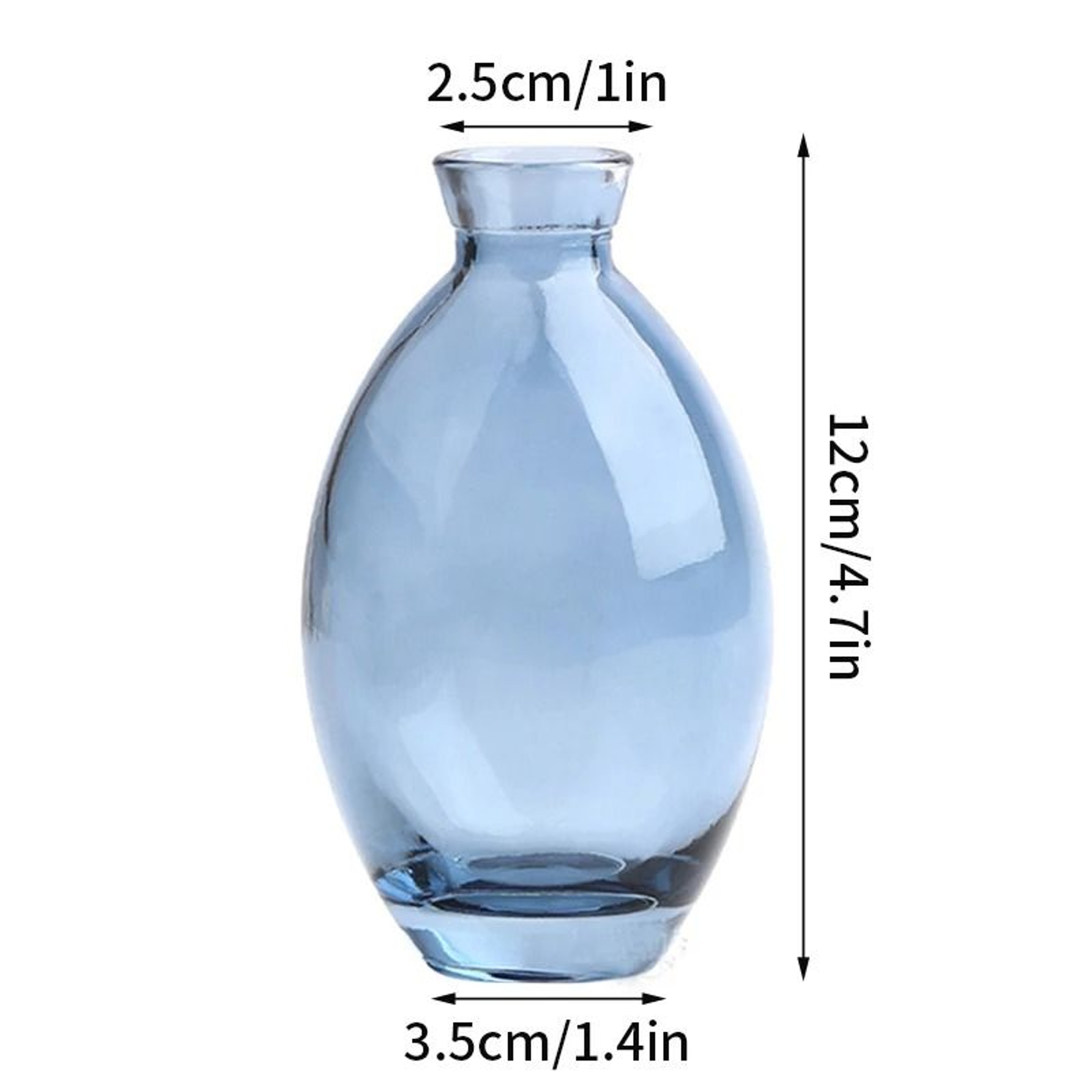 Vintage Mini Glass Vase Transparent Flower Vase For Home Decor 15