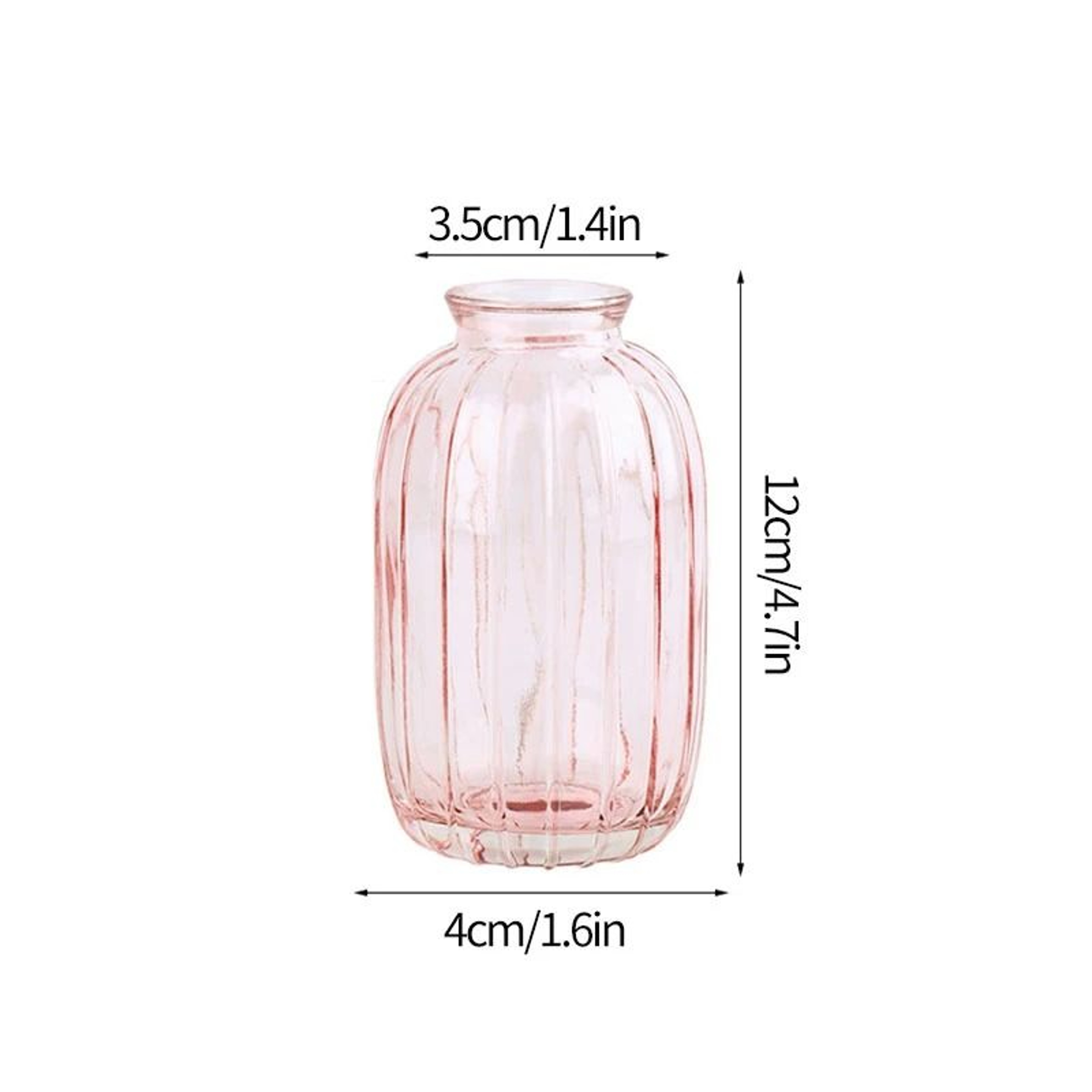 Vintage Mini Glass Vase Transparent Flower Vase For Home Decor 3
