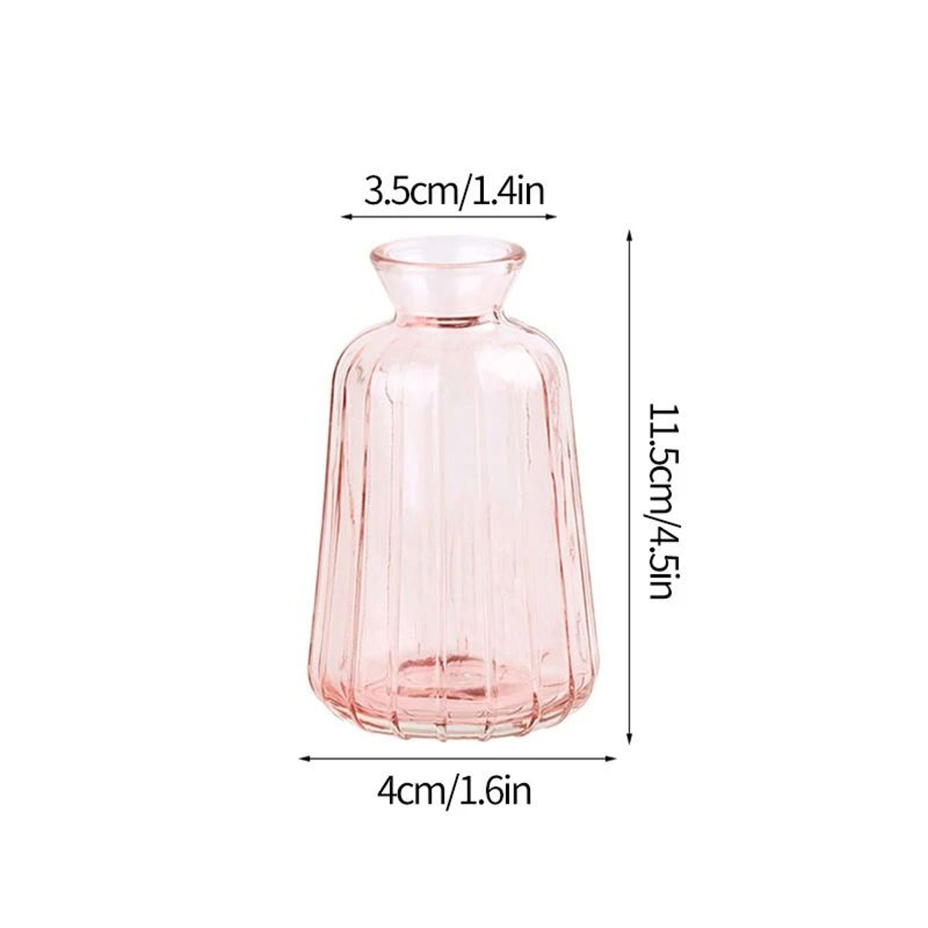 Vintage Mini Glass Vase Transparent Flower Vase For Home Decor 5