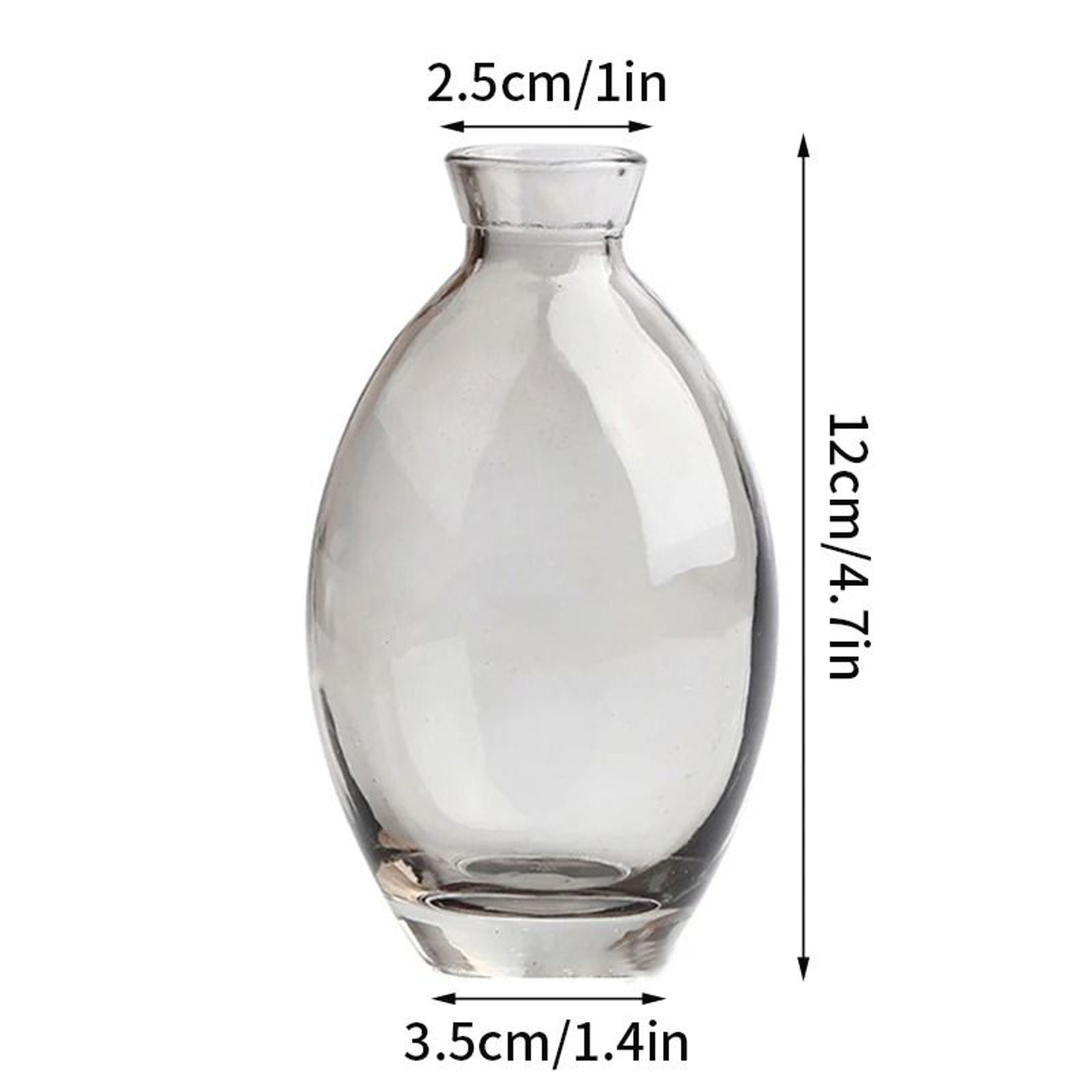 Vintage Mini Glass Vase Transparent Flower Vase For Home Decor 17