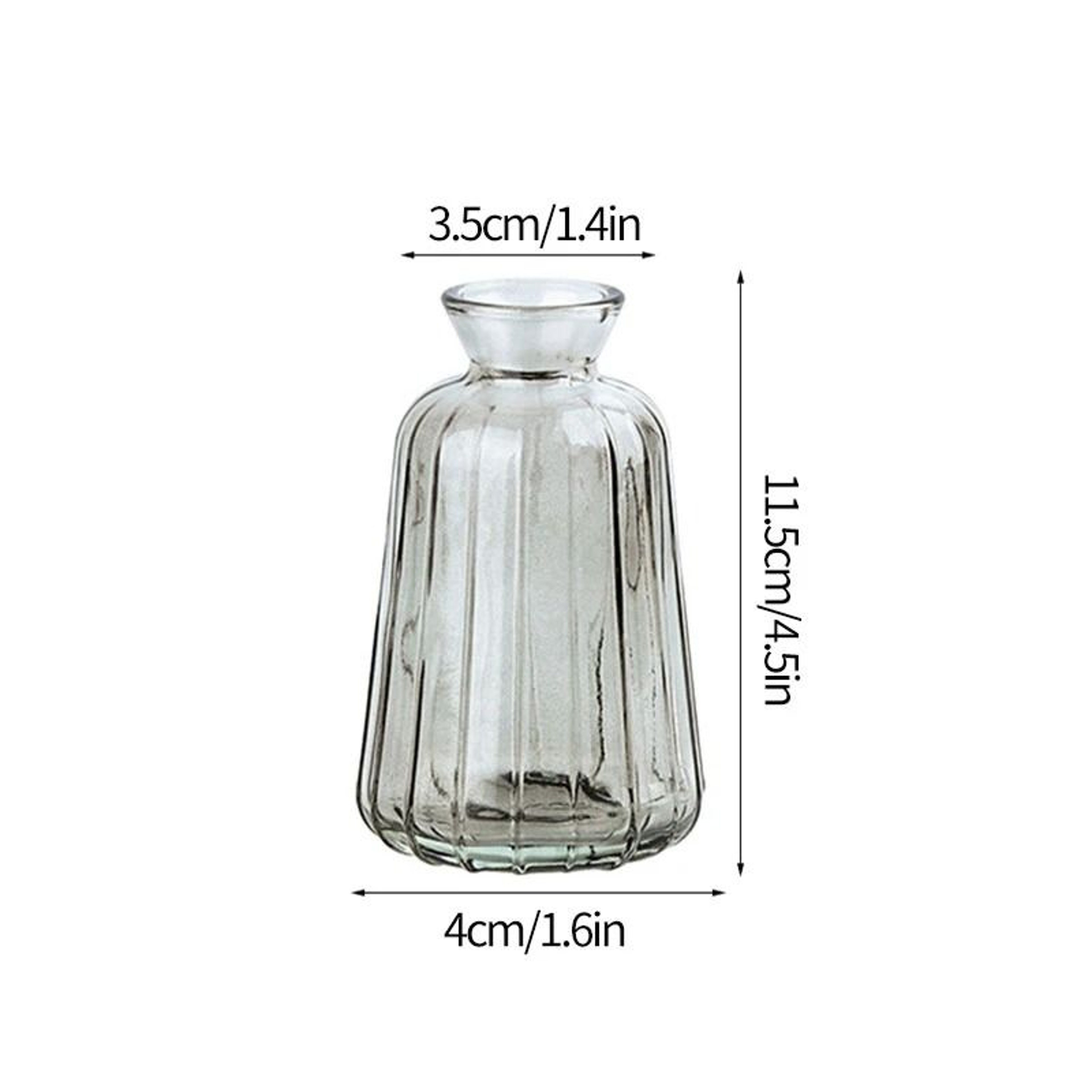 Vintage Mini Glass Vase Transparent Flower Vase For Home Decor 29
