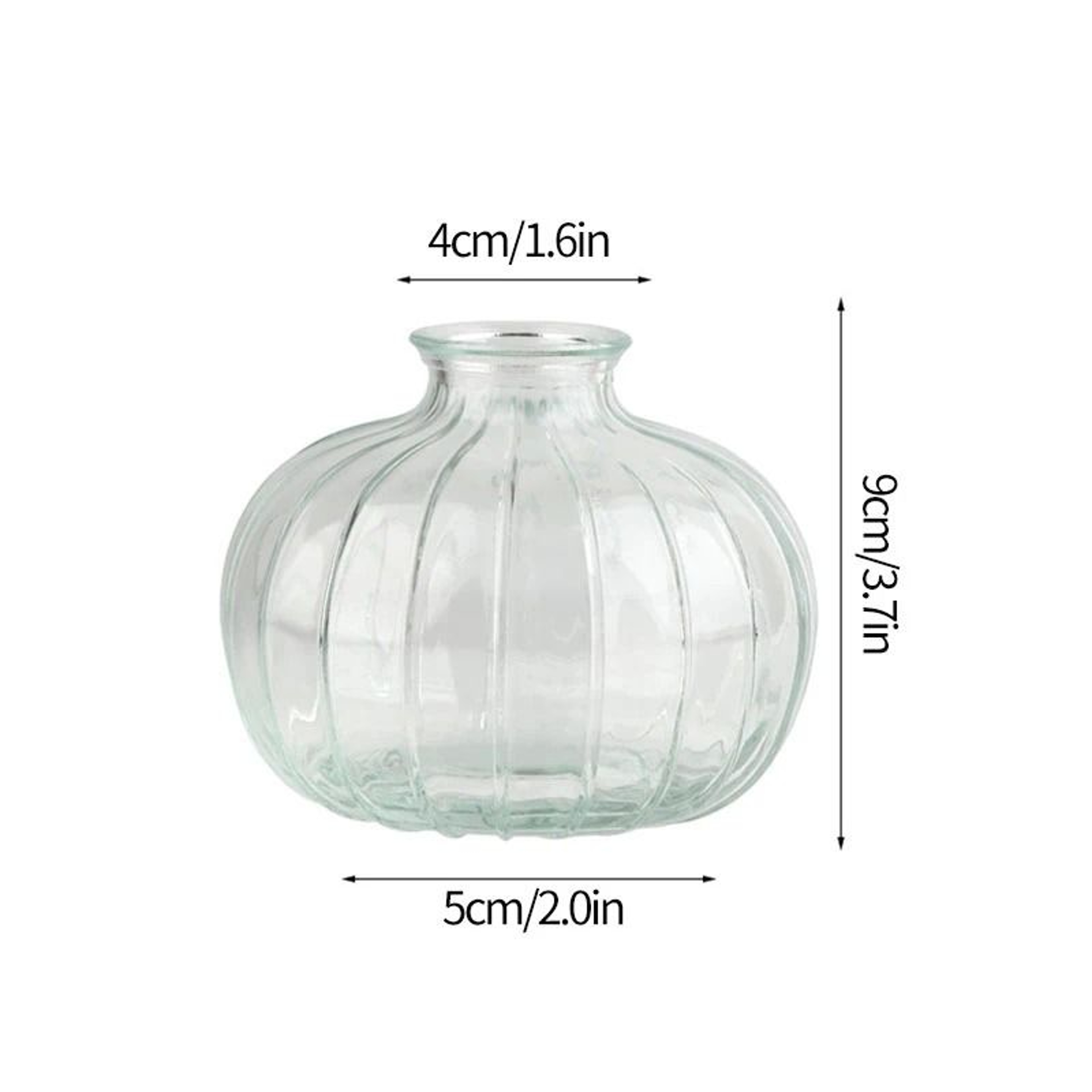 Vintage Mini Glass Vase Transparent Flower Vase For Home Decor 21