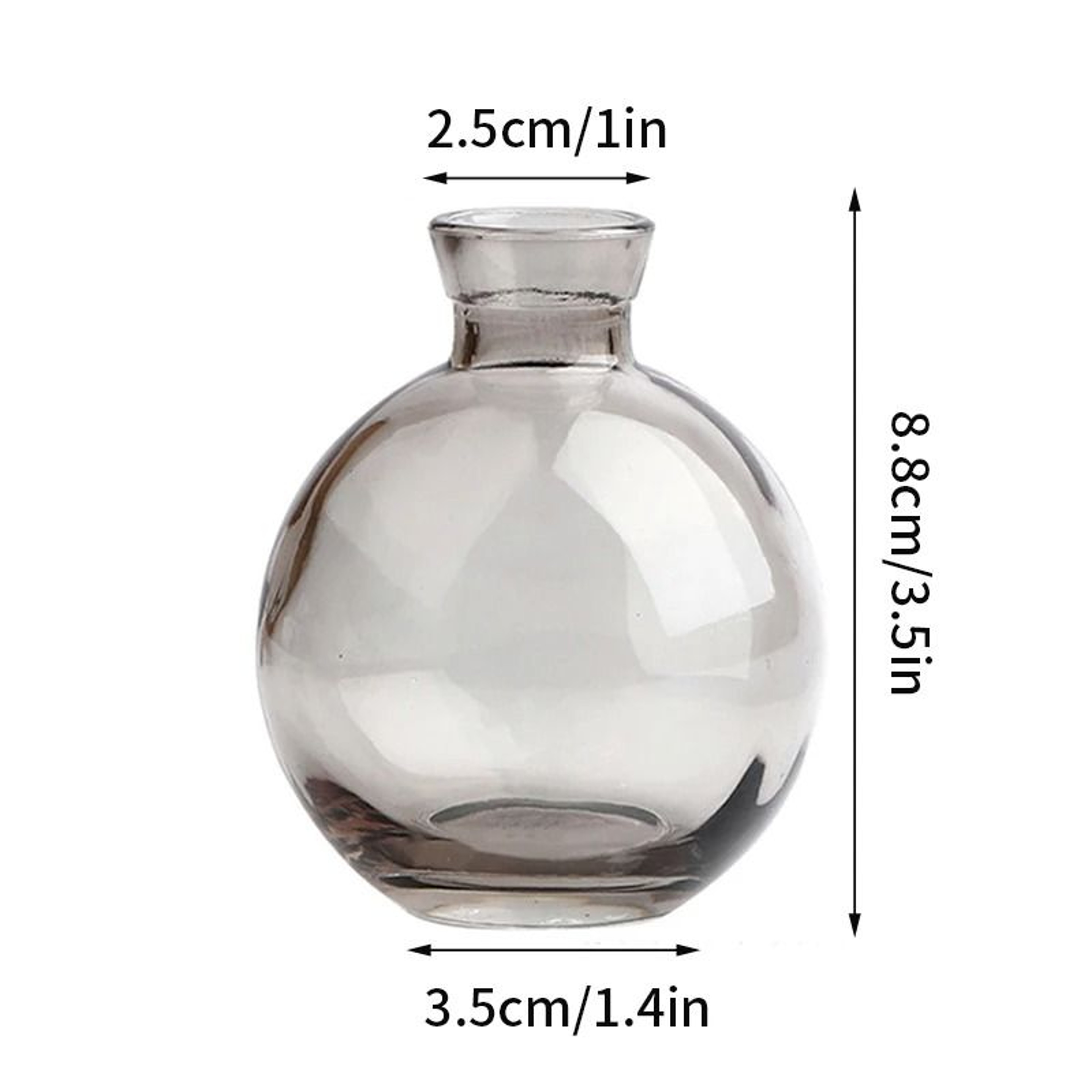 Vintage Mini Glass Vase Transparent Flower Vase For Home Decor 23