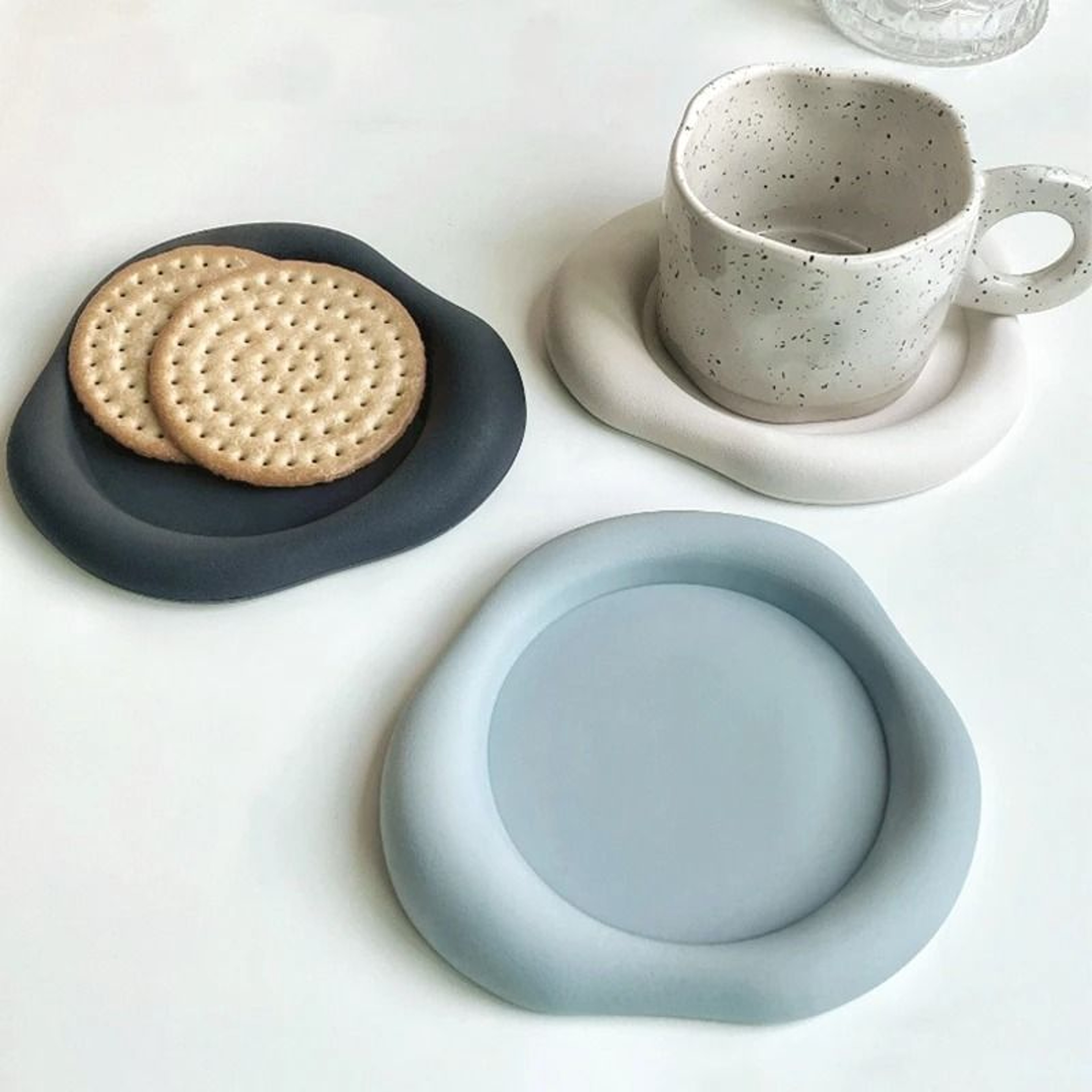 Cloud Shape Silicone Drink Coasters Heat Resistant Non Slip Cup Mat 10