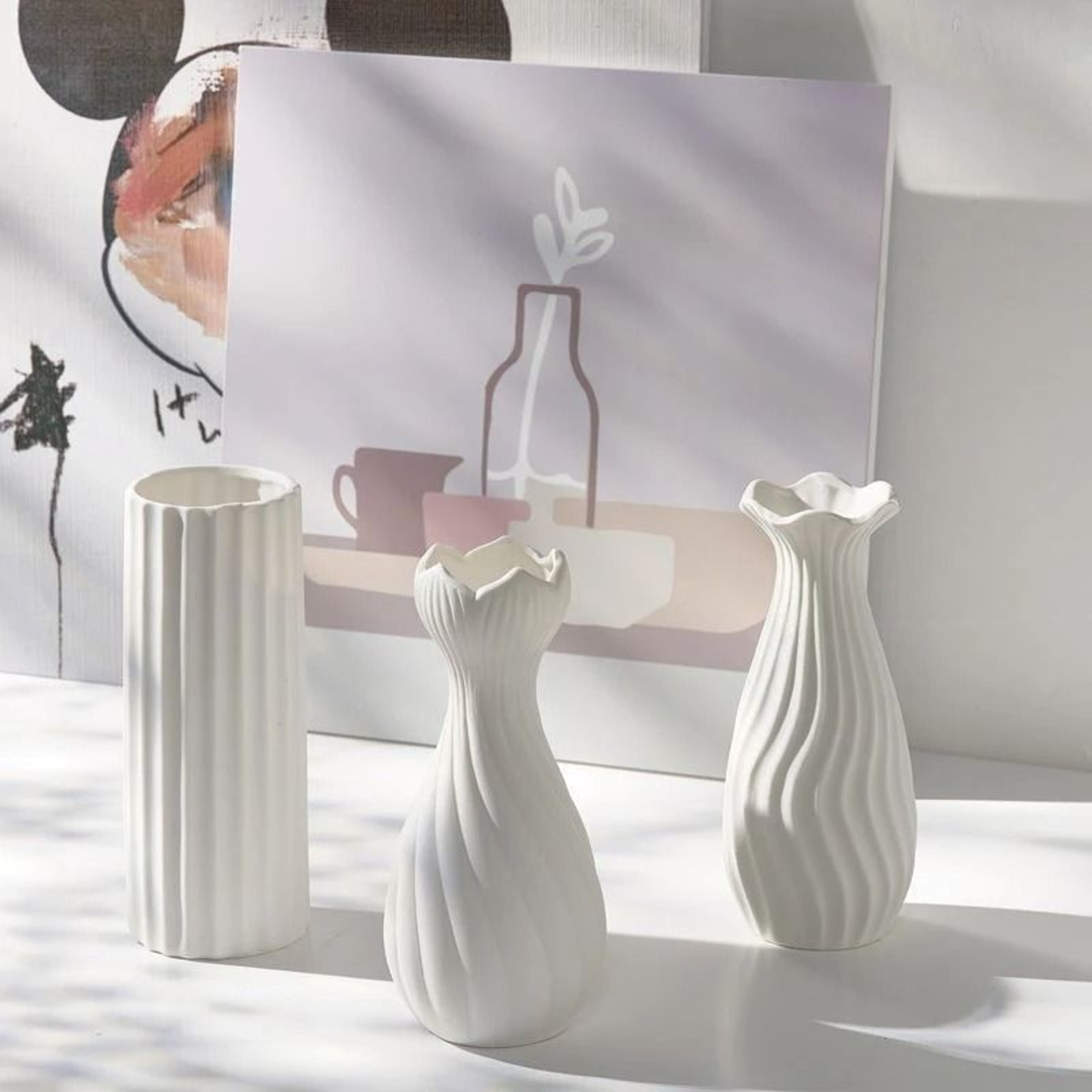 Modern Candy Color Ceramic Bud Vase For Desktop Home Decor 17