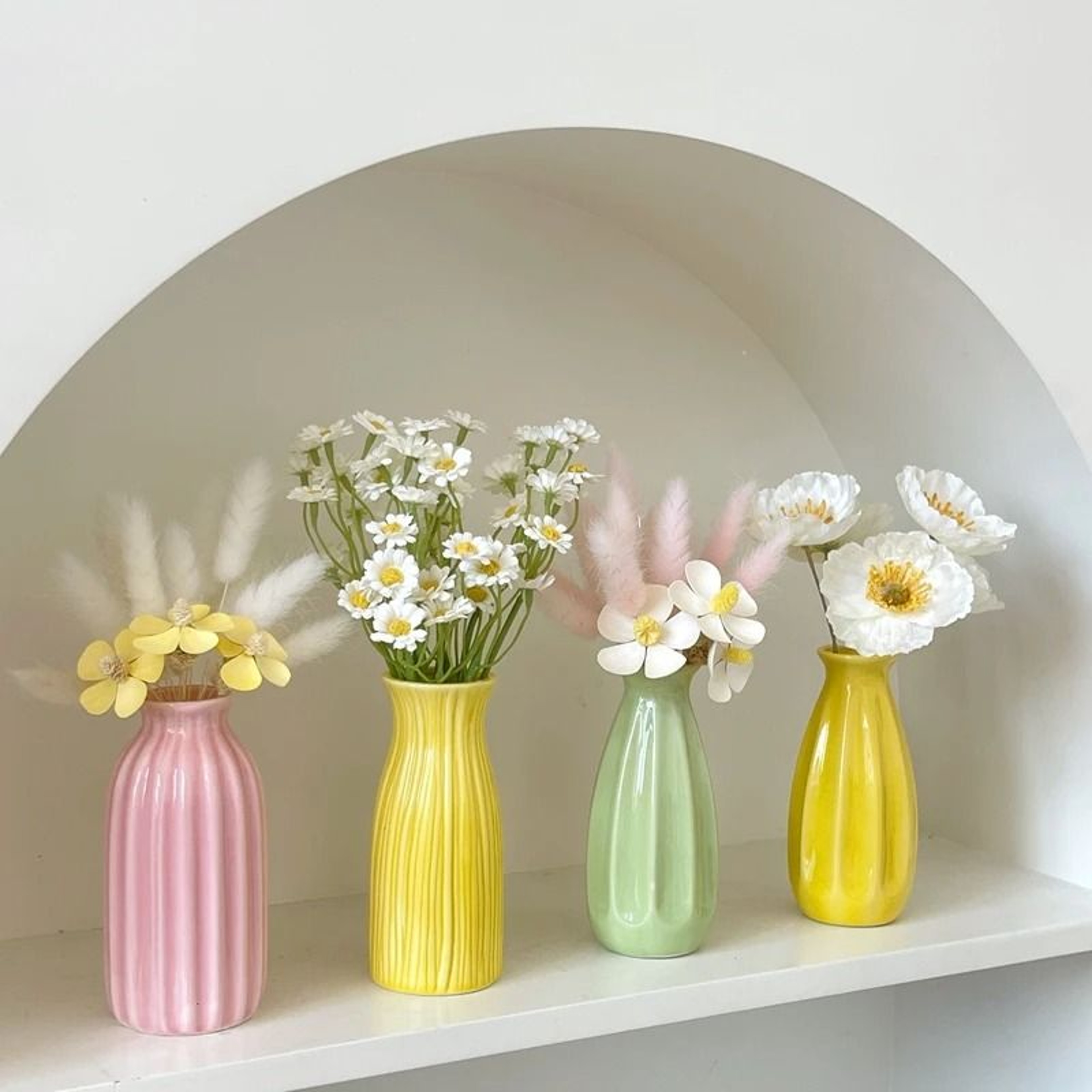 Modern Candy Color Ceramic Bud Vase For Desktop Home Decor 18