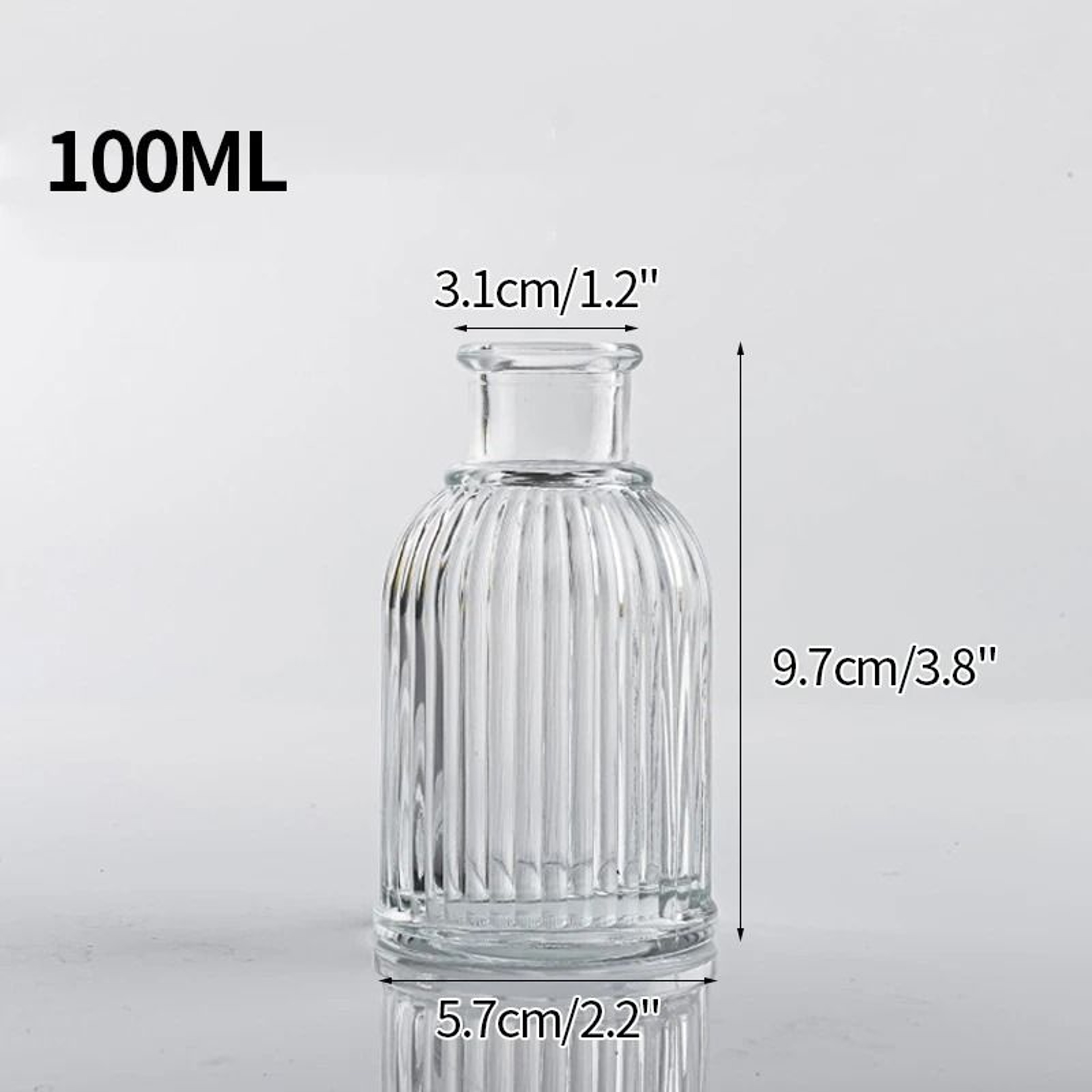 Mini Transparent Glass Flower Vase Nordic Hydroponic Plant Decor 8
