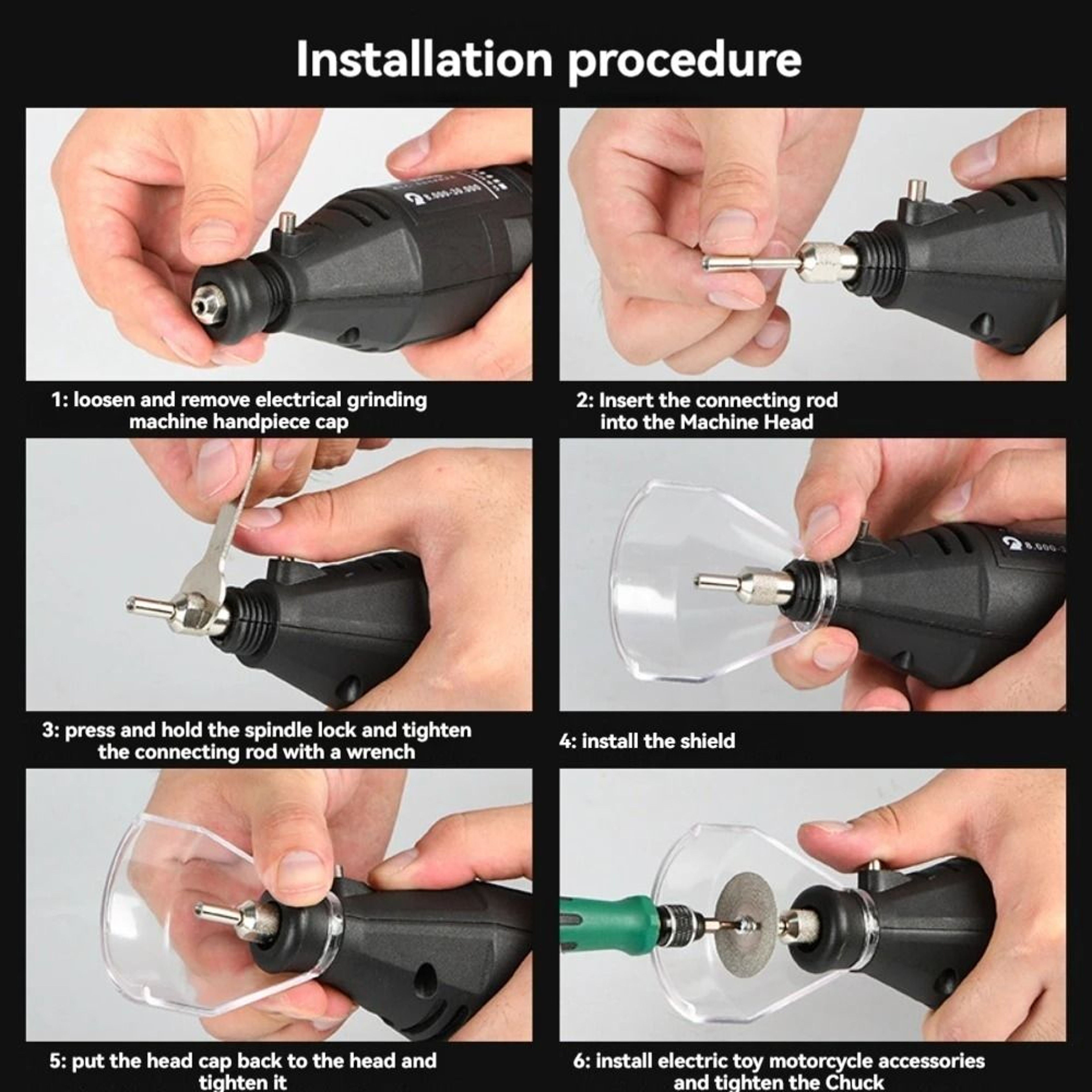 Multipurpose Rotary Tool Kit With Flex Shaft And 43 Accessories For DIY Projects 5