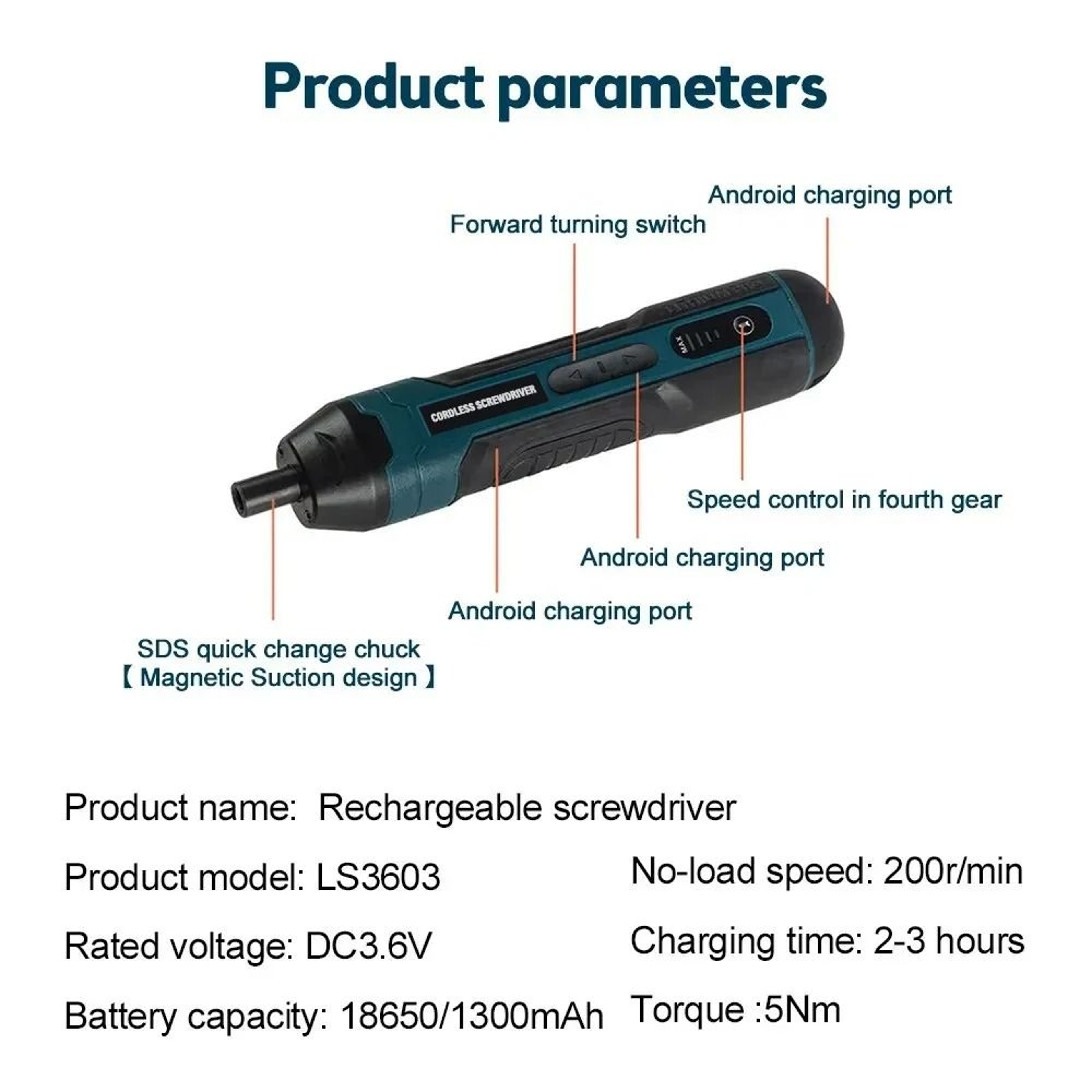 Mini Cordless Electric Screwdriver Rechargeable Power Tool Set For Home Repair And Assembly 7