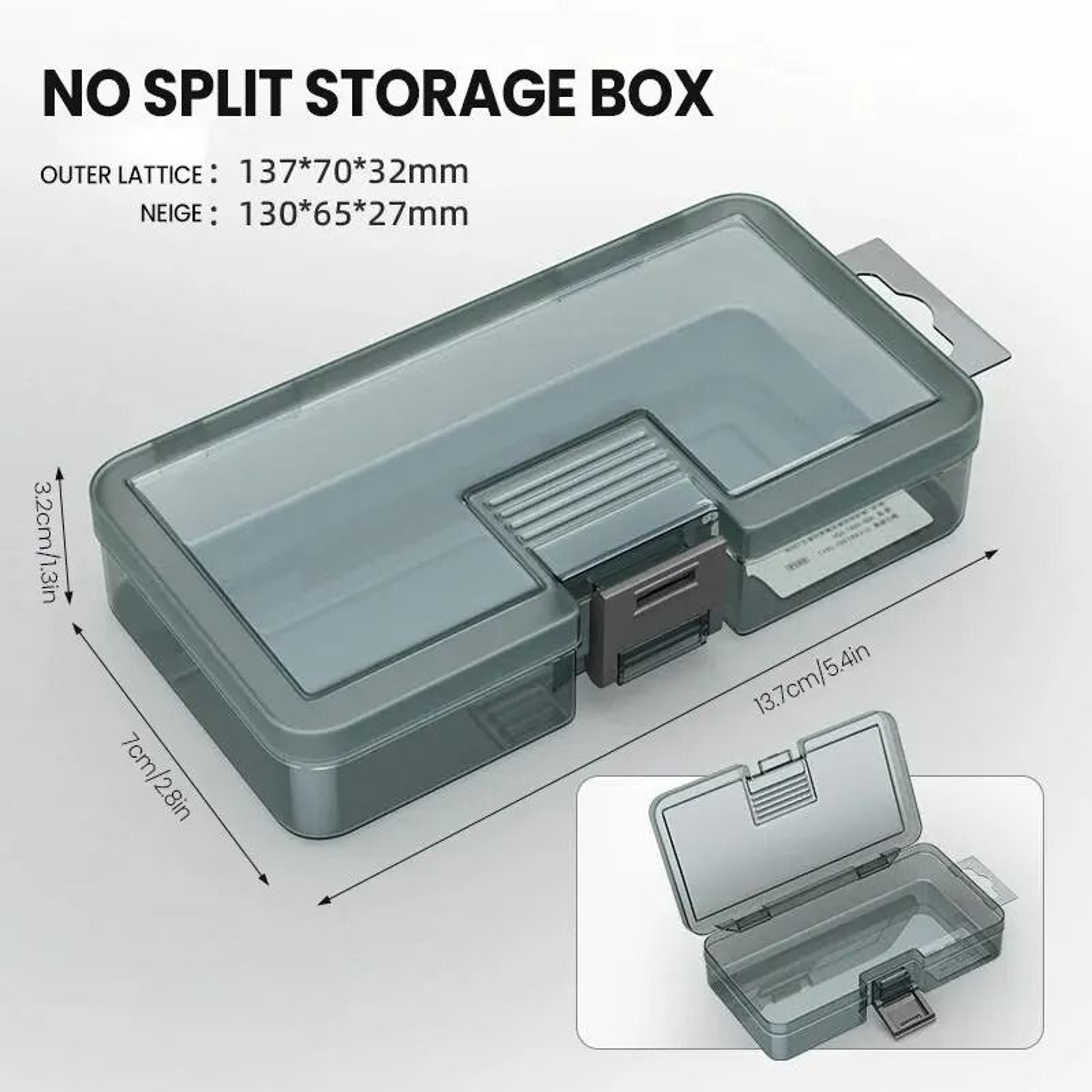 AIRAJ Plastic Tool Parts Organizer Box With Adjustable Grid For Screws Drill Bits And Components 2
