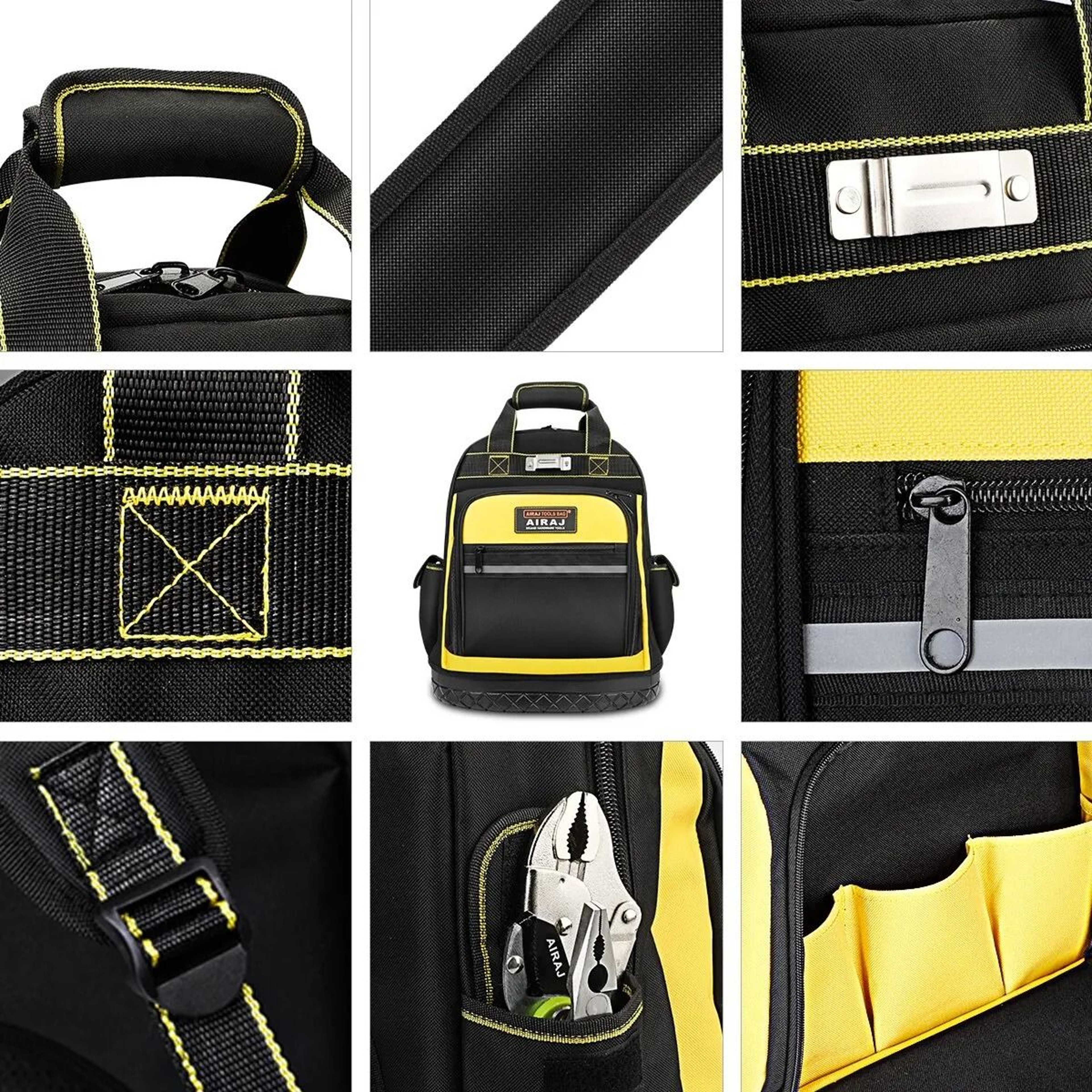 AIRAJ Waterproof Tool Backpack Heavy Duty Tool Organizer With Rubber Base 4