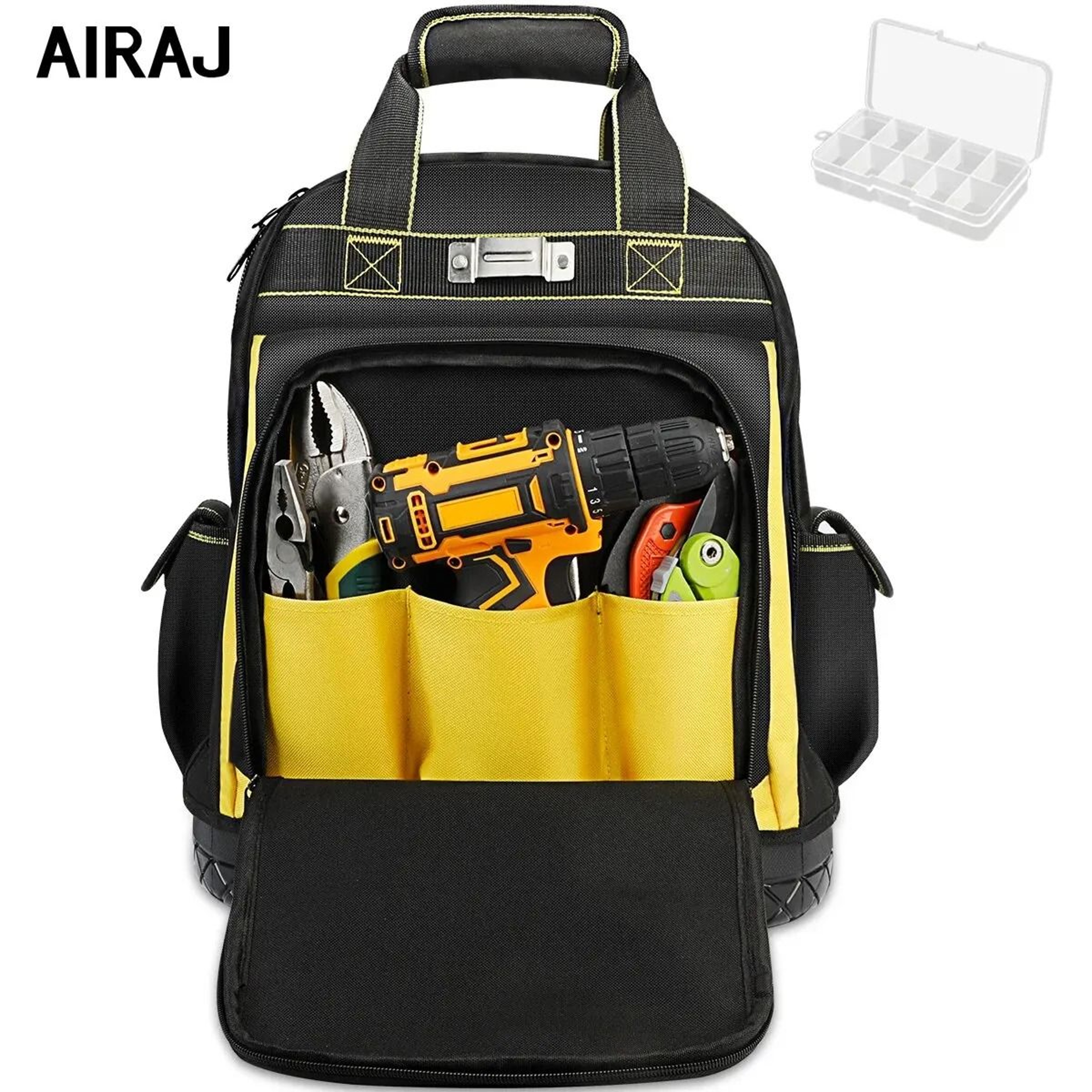 AIRAJ Waterproof Tool Backpack Heavy Duty Tool Organizer With Rubber Base 0