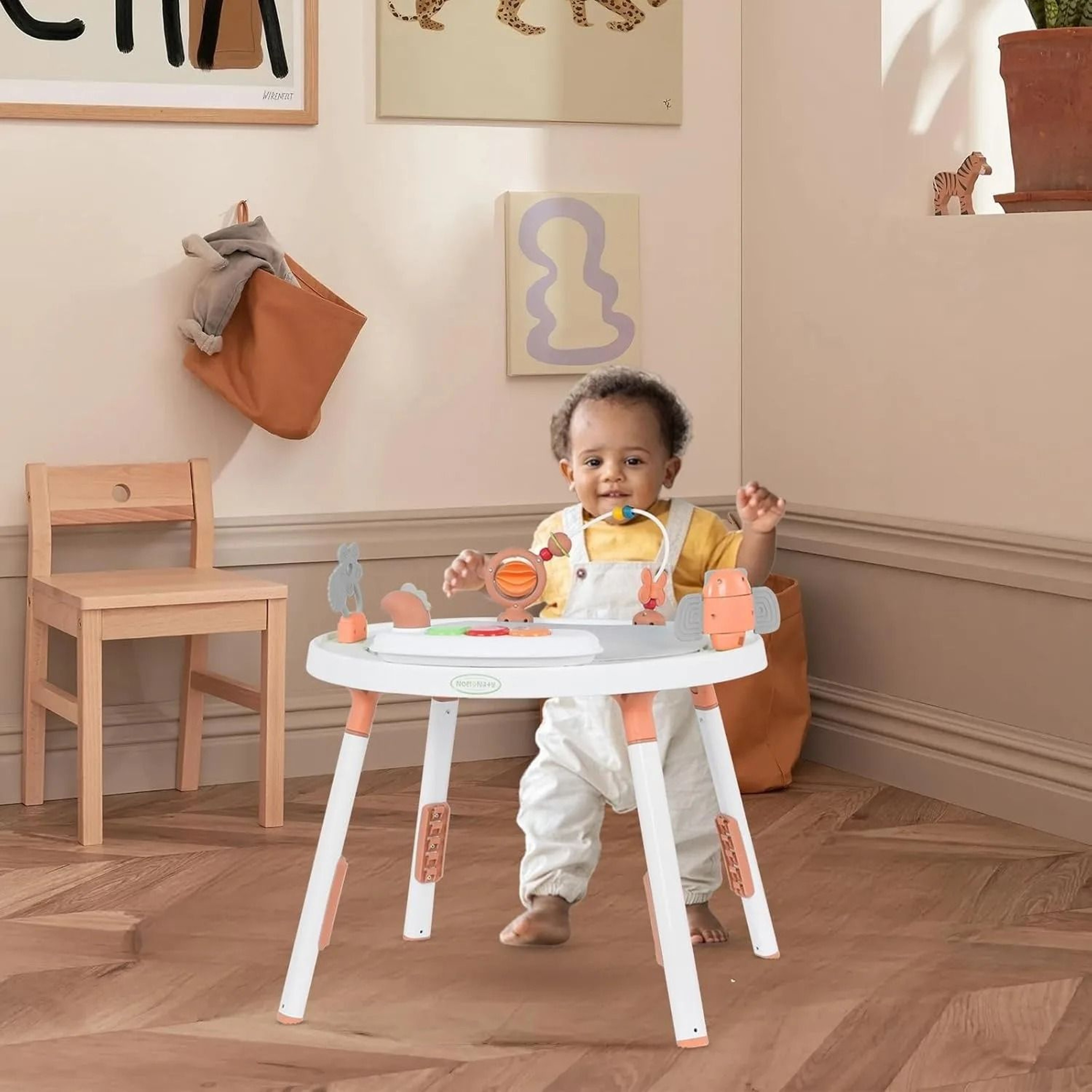3 In 1 Baby Activity Center With 360 Degree Rotating Seat And Detachable Toys 4