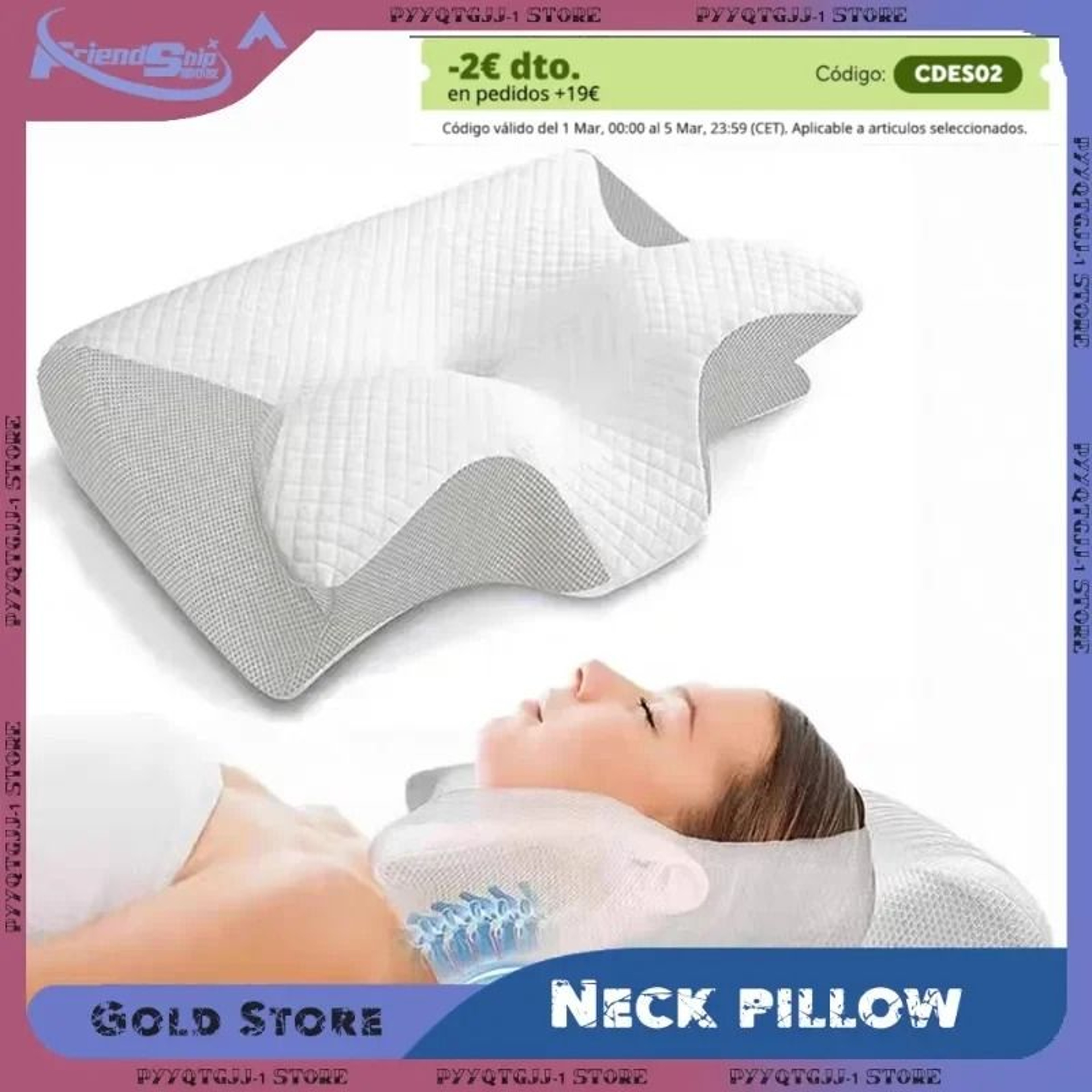 Butterfly Memory Foam Cervical Pillow For Neck Pain Relief And Comfortable Sleep 8