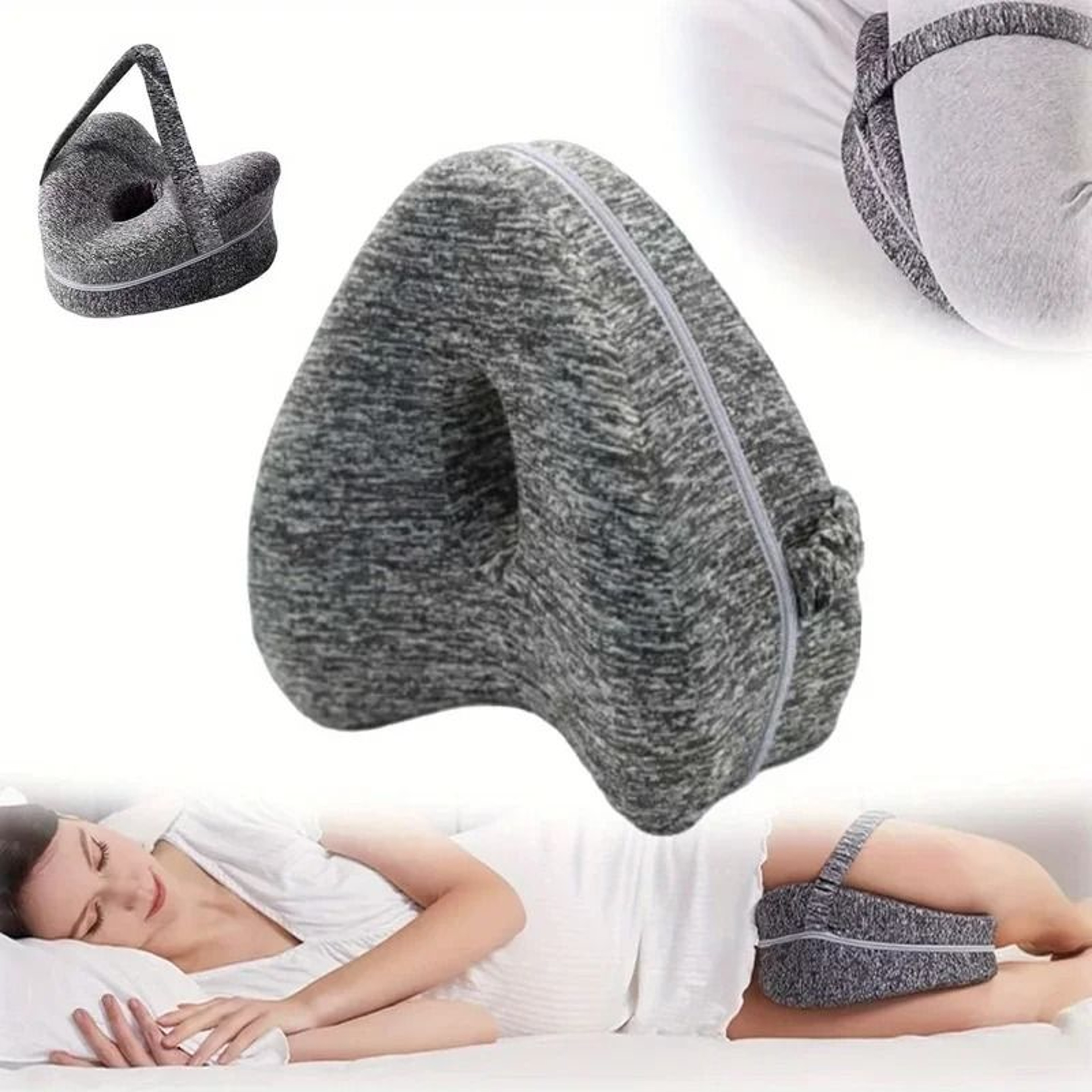 Memory Foam Leg Knee Support Pillow For Side Sleepers And Sciatica Relief 4