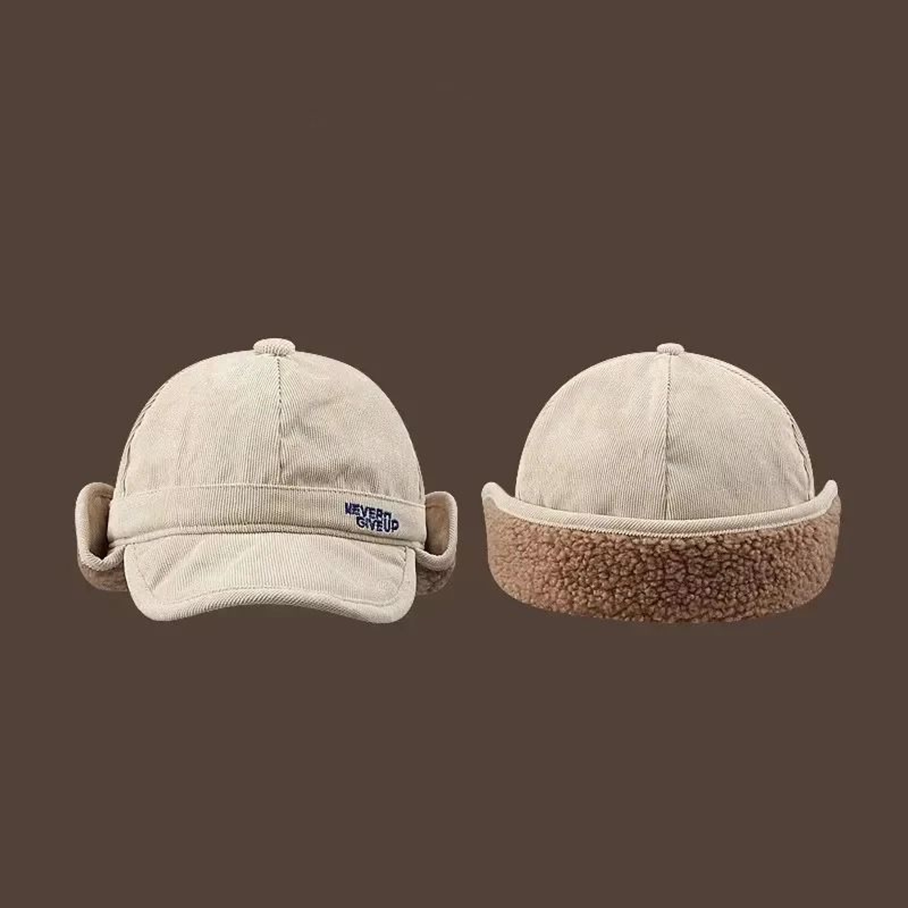 Winter Windproof Fleece Lined Ear Protection Cycling Hat For Cold Weather 15