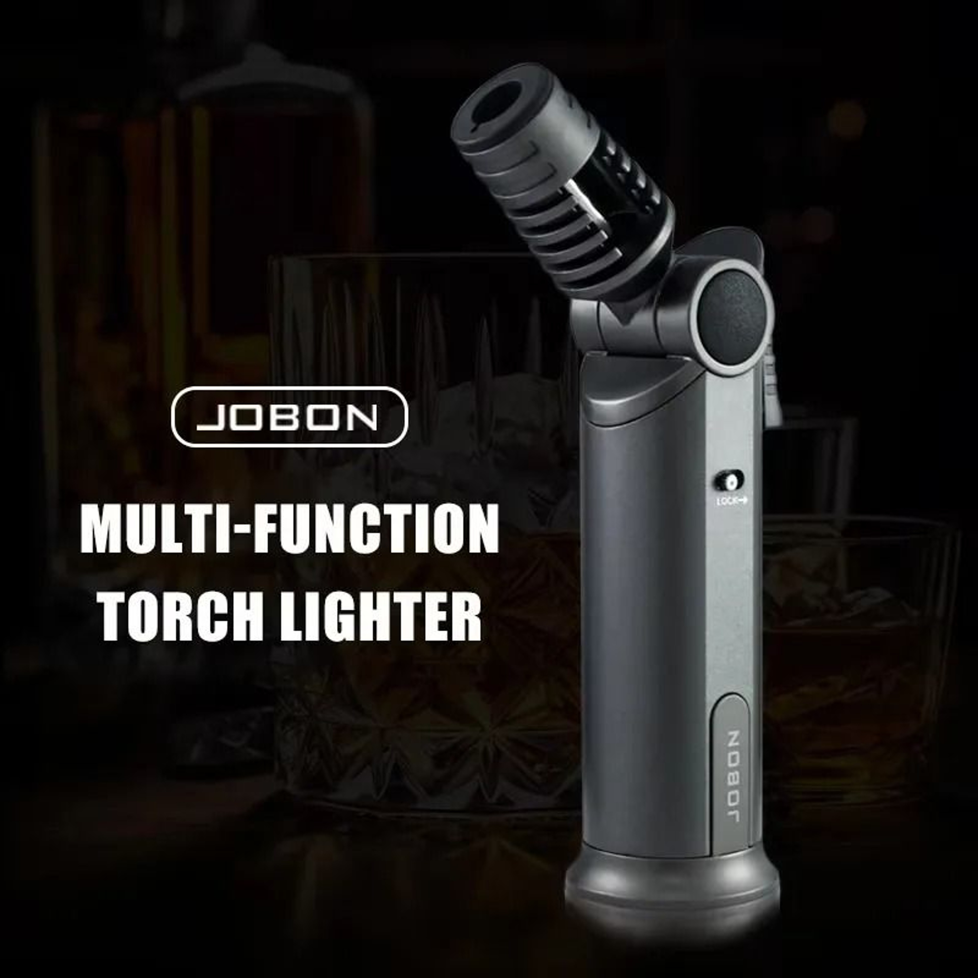 JOBON High Flame Metal Torch Lighter With Adjustable Nozzle 7