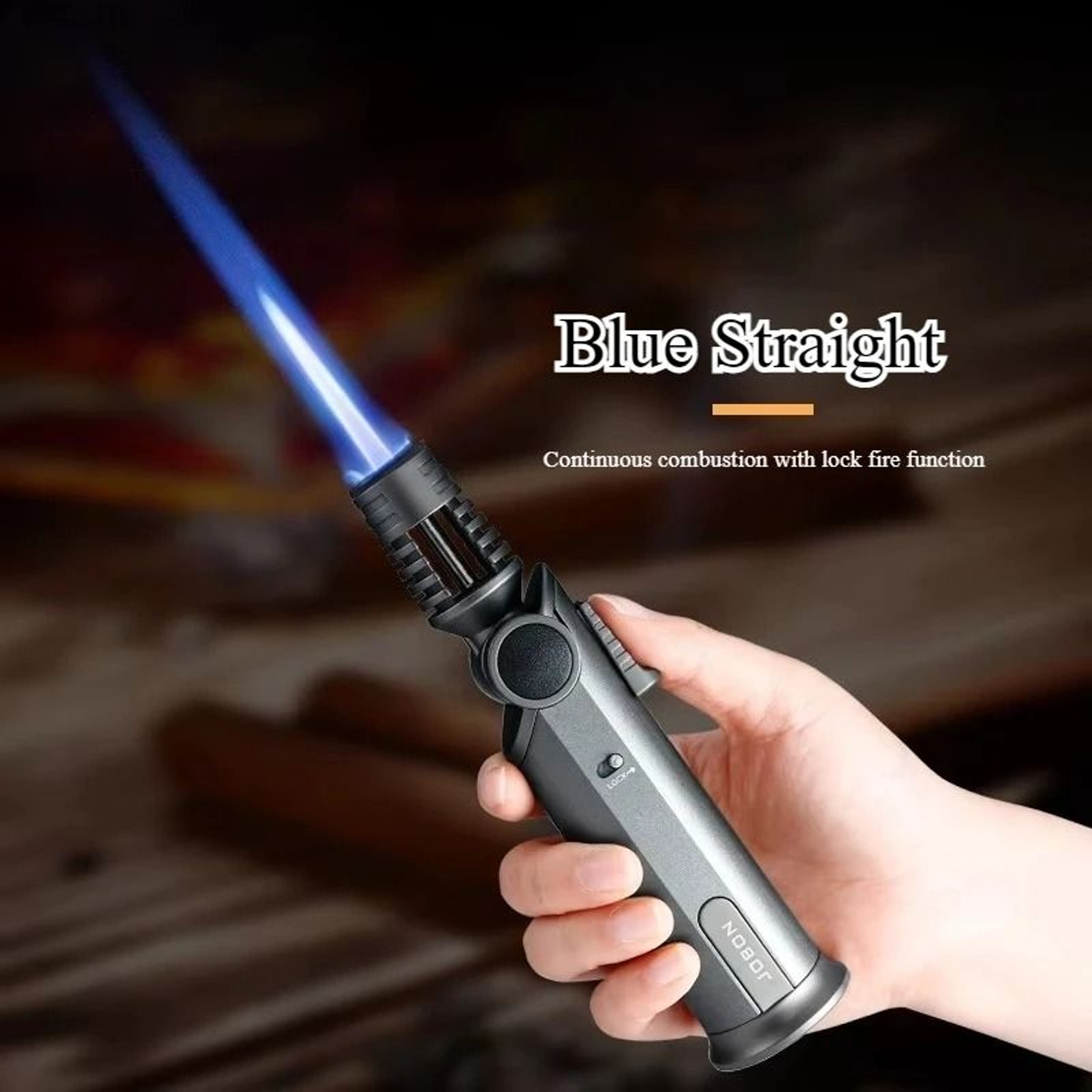 JOBON High Flame Metal Torch Lighter With Adjustable Nozzle 8