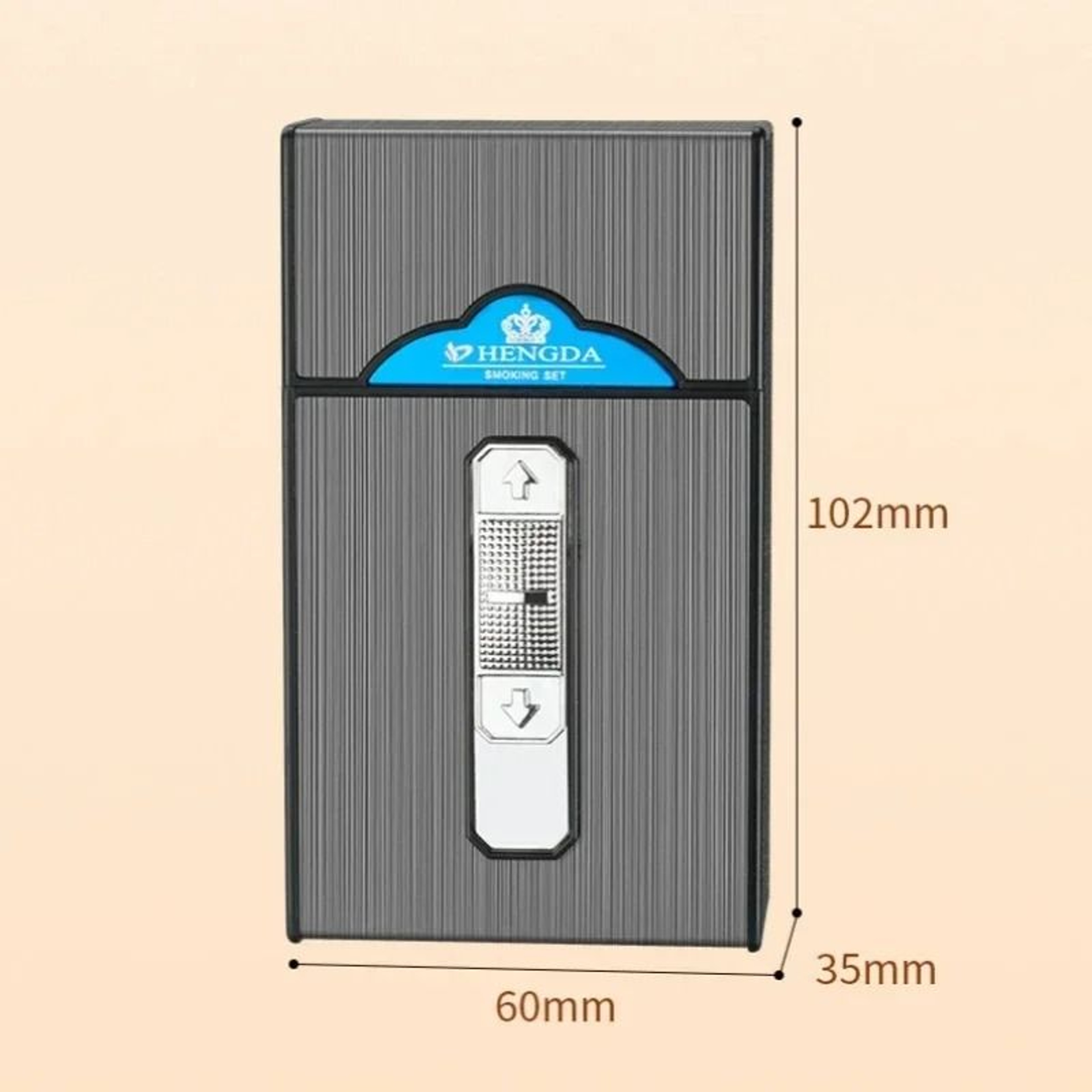 USB Rechargeable Electric Arc Lighter Waterproof Cigarette Case For Outdoor Use 5