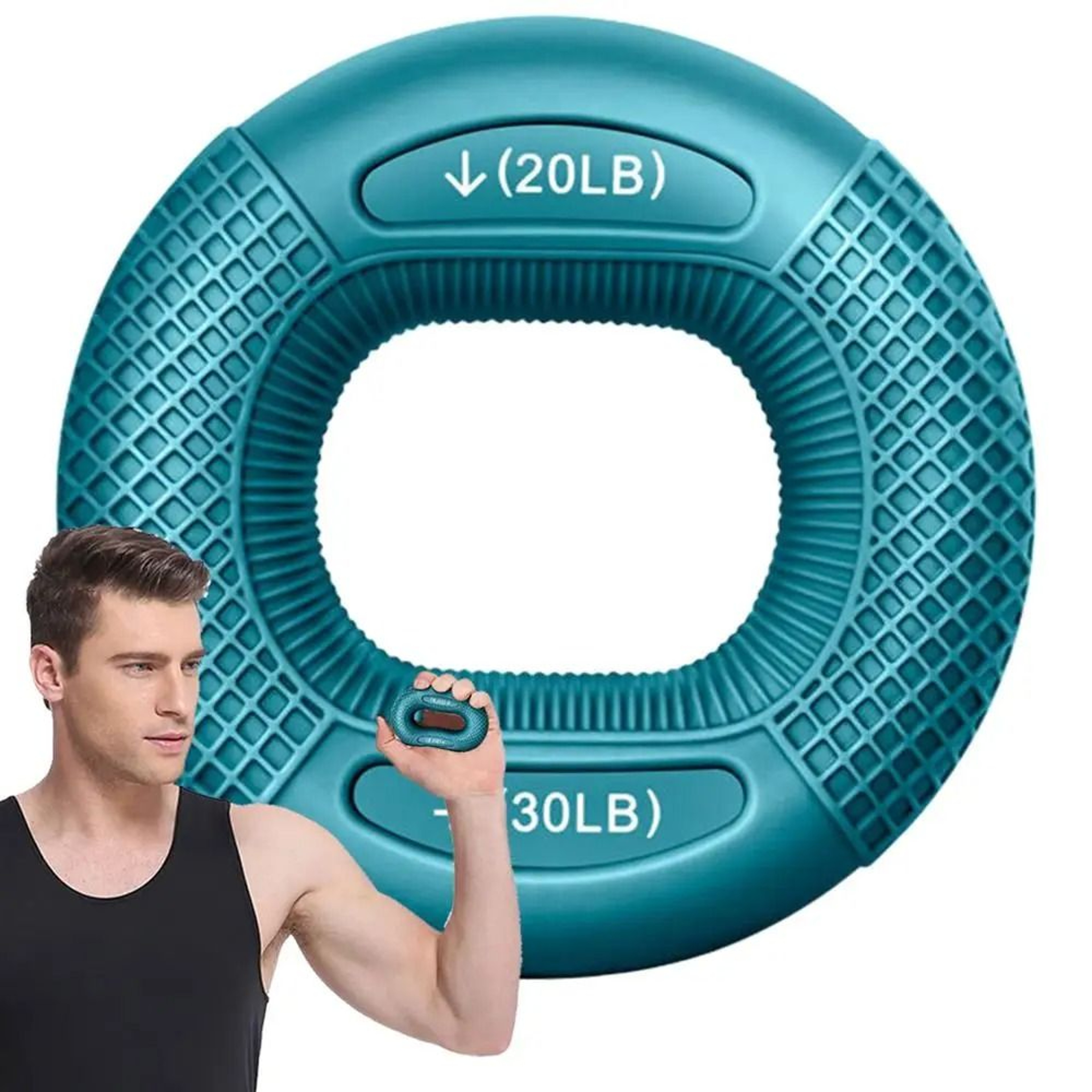 Silicone Finger Grip Strengthener Adjustable Resistance Hand Exercise Ring 3