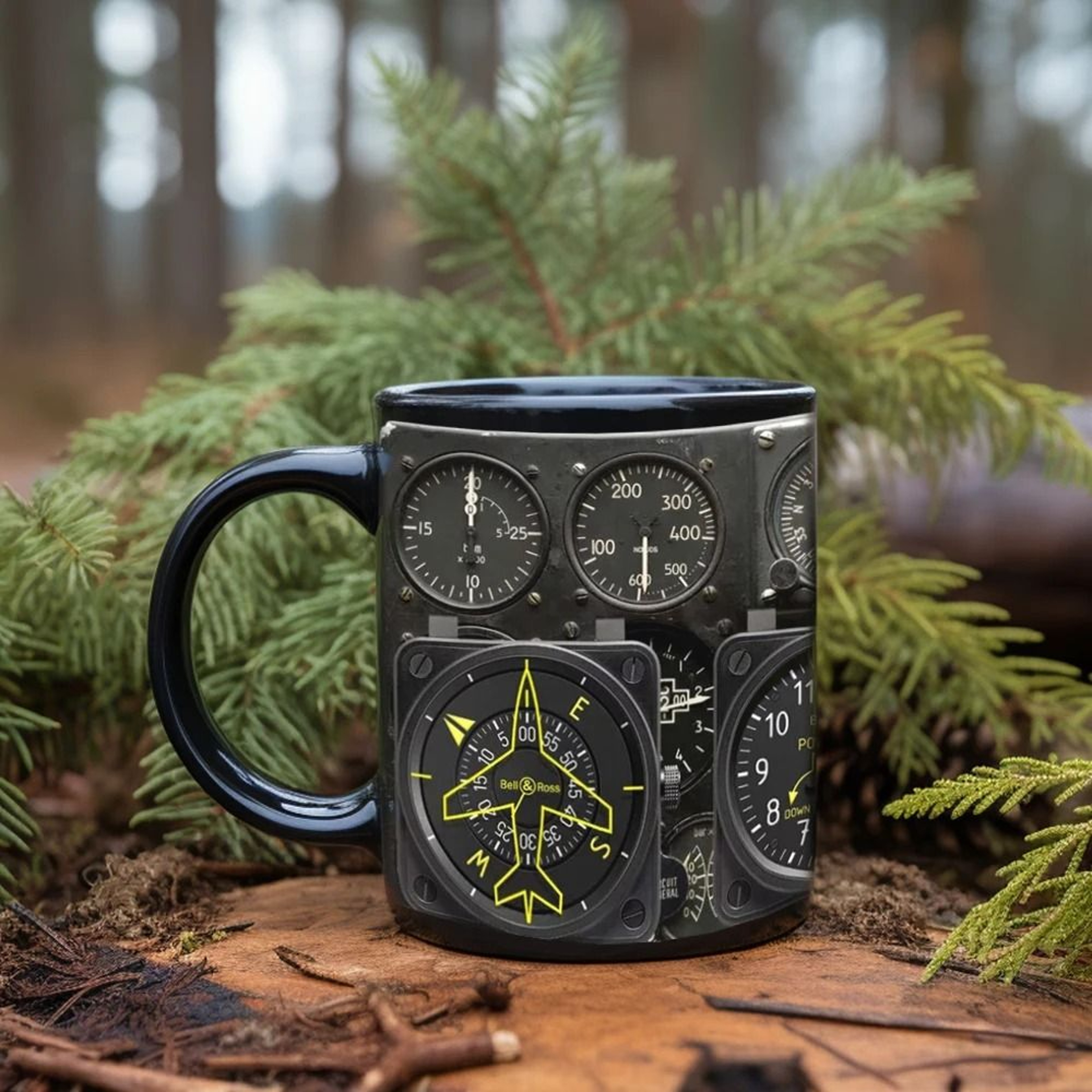 Spaceship Instrument Panel Ceramic Coffee Mug Sci Fi Novelty Cup 9