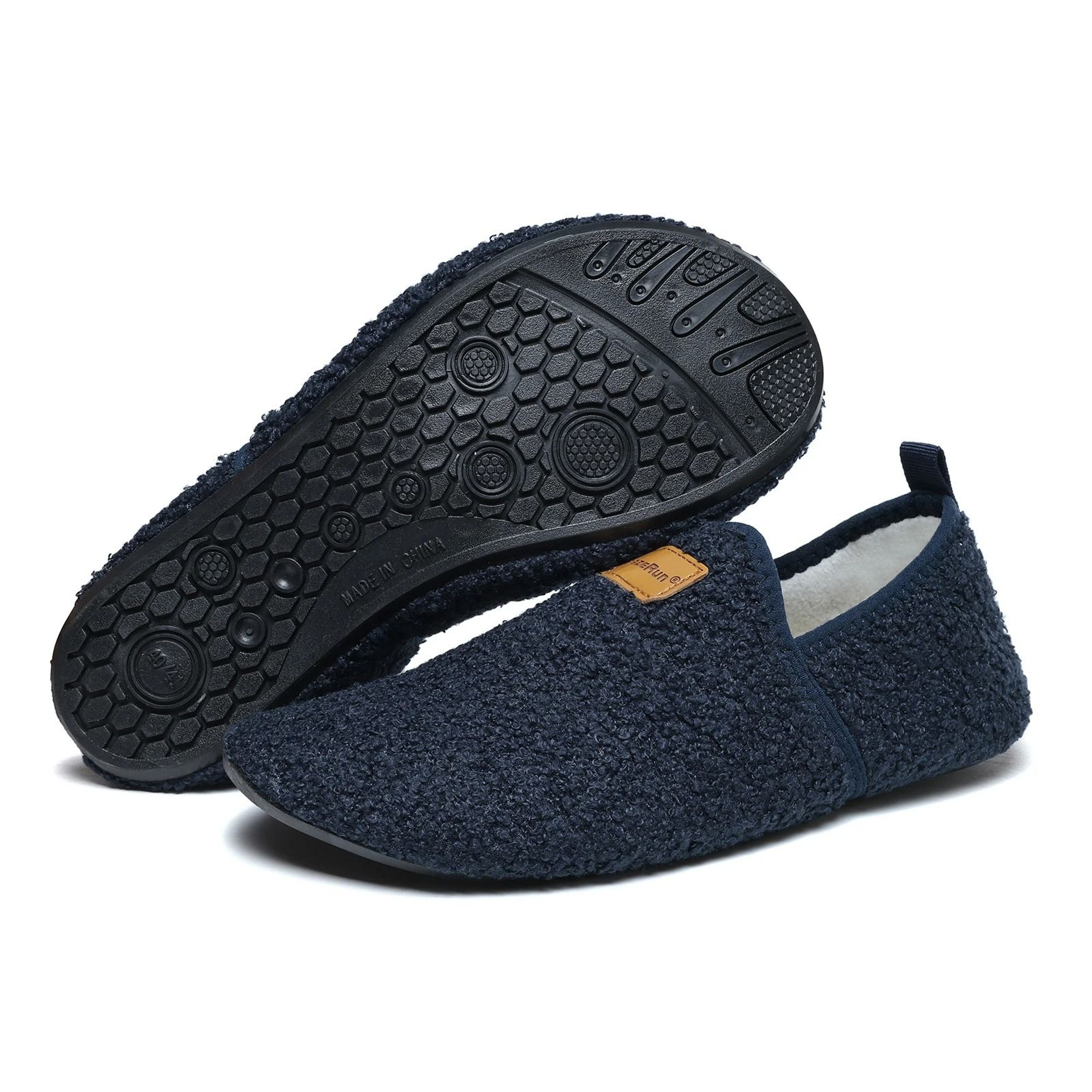 Unisex Winter Plush Slippers Lightweight Warm Indoor House Shoes 1