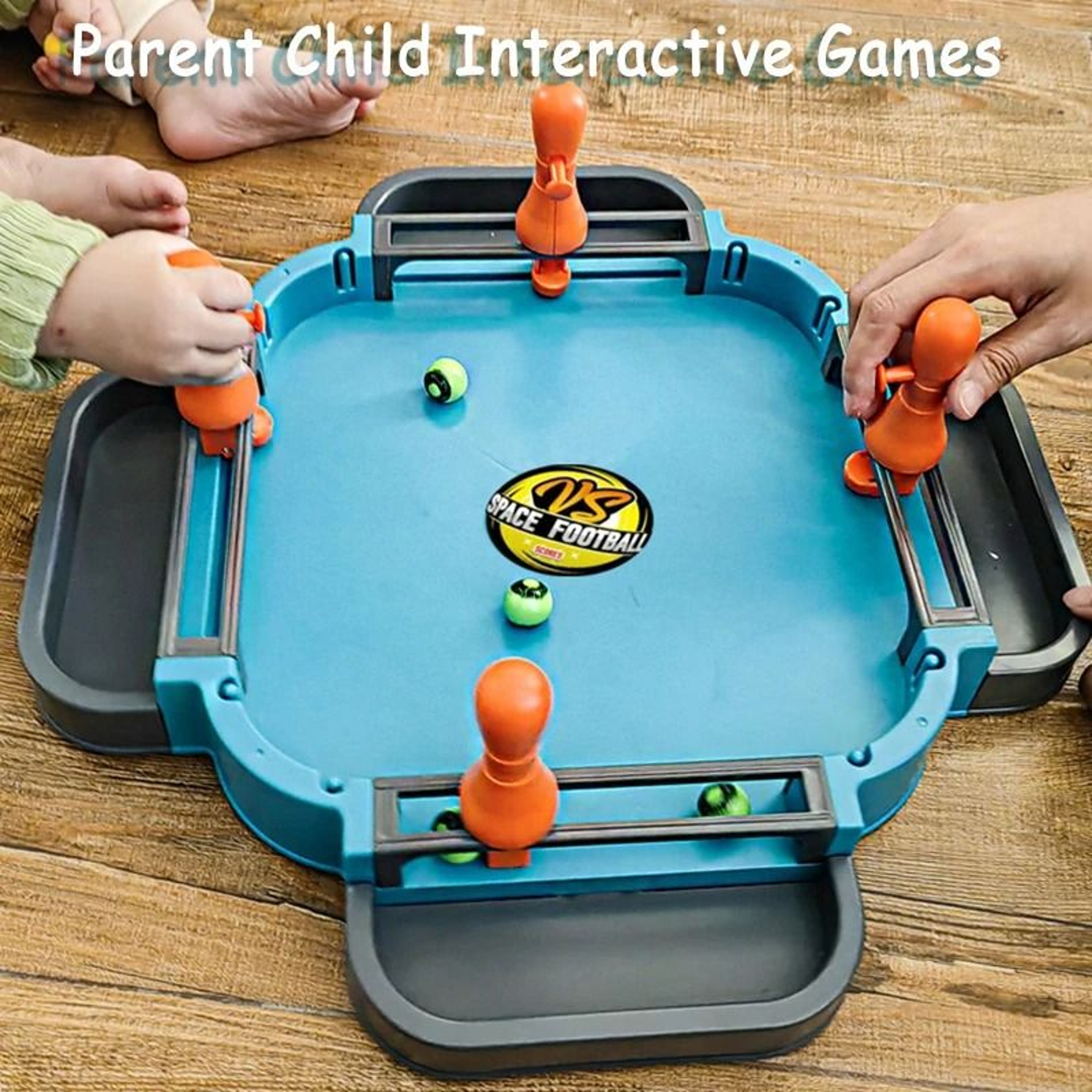 Kids Pinball Soccer Tabletop Marble Shoot Family Game 4