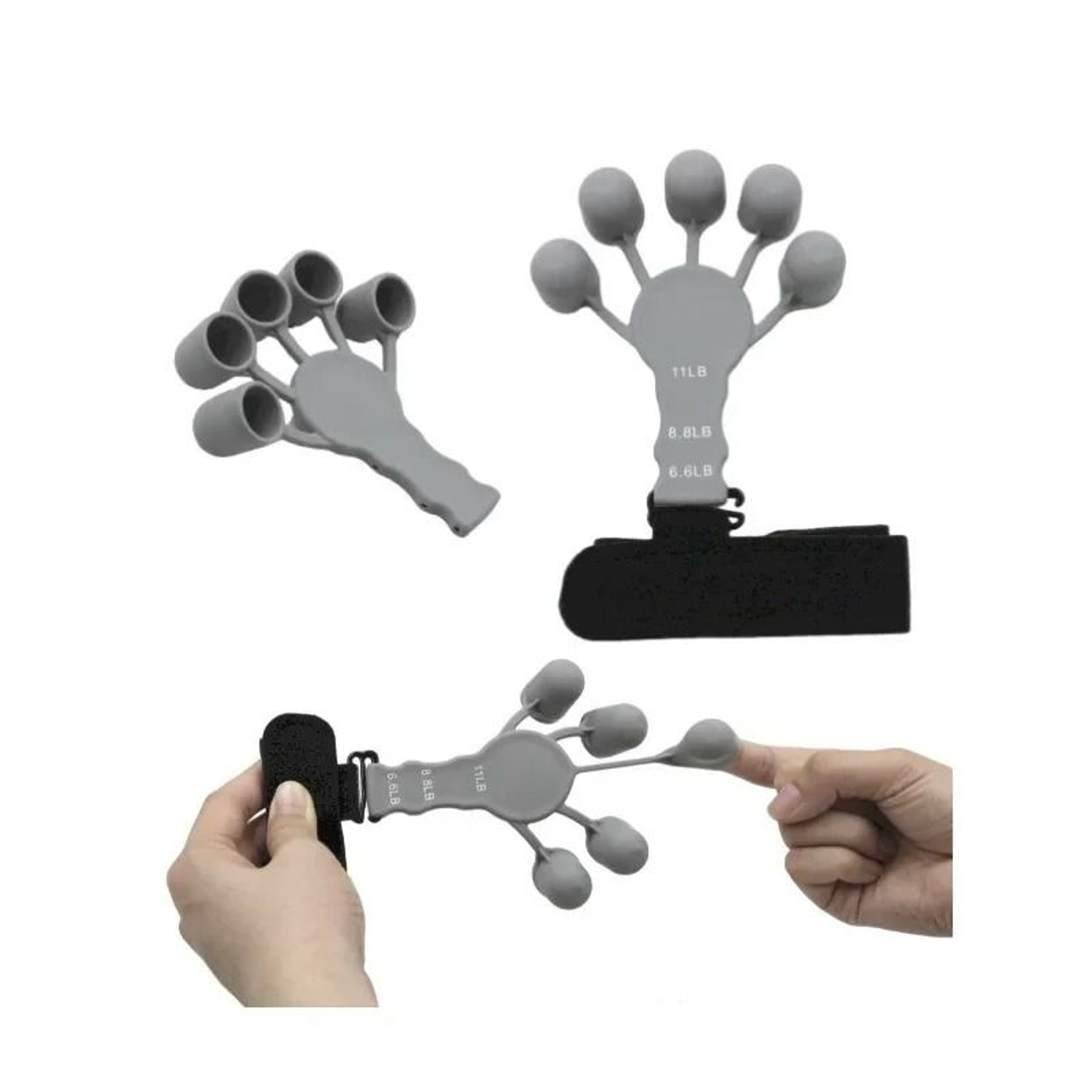 Silicone Finger Exercise Stretcher Hand Strengthener Grip Trainer 0