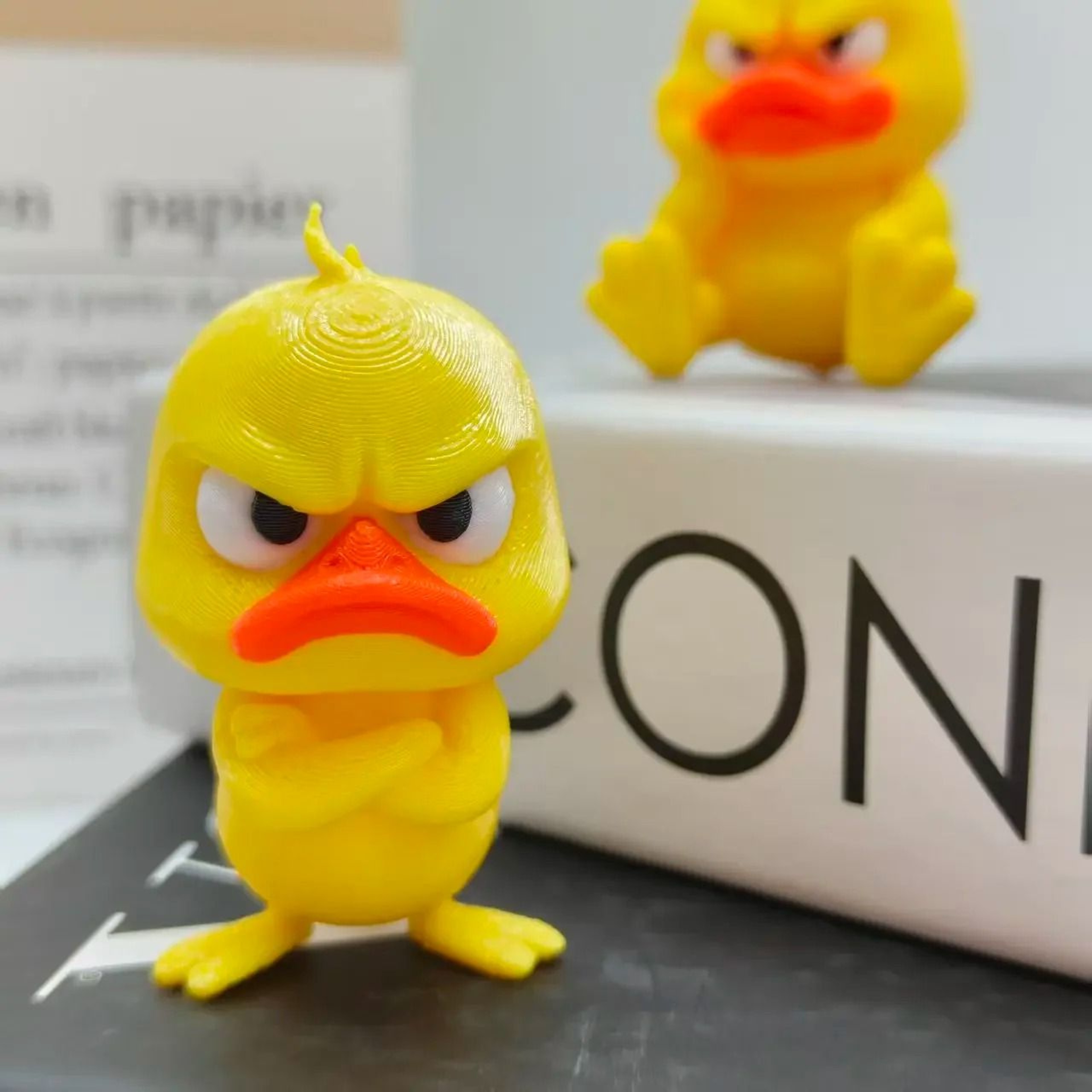 GrumpyQuack 3D Printed Angry Duck Statue Funny Home And Car Decor 7